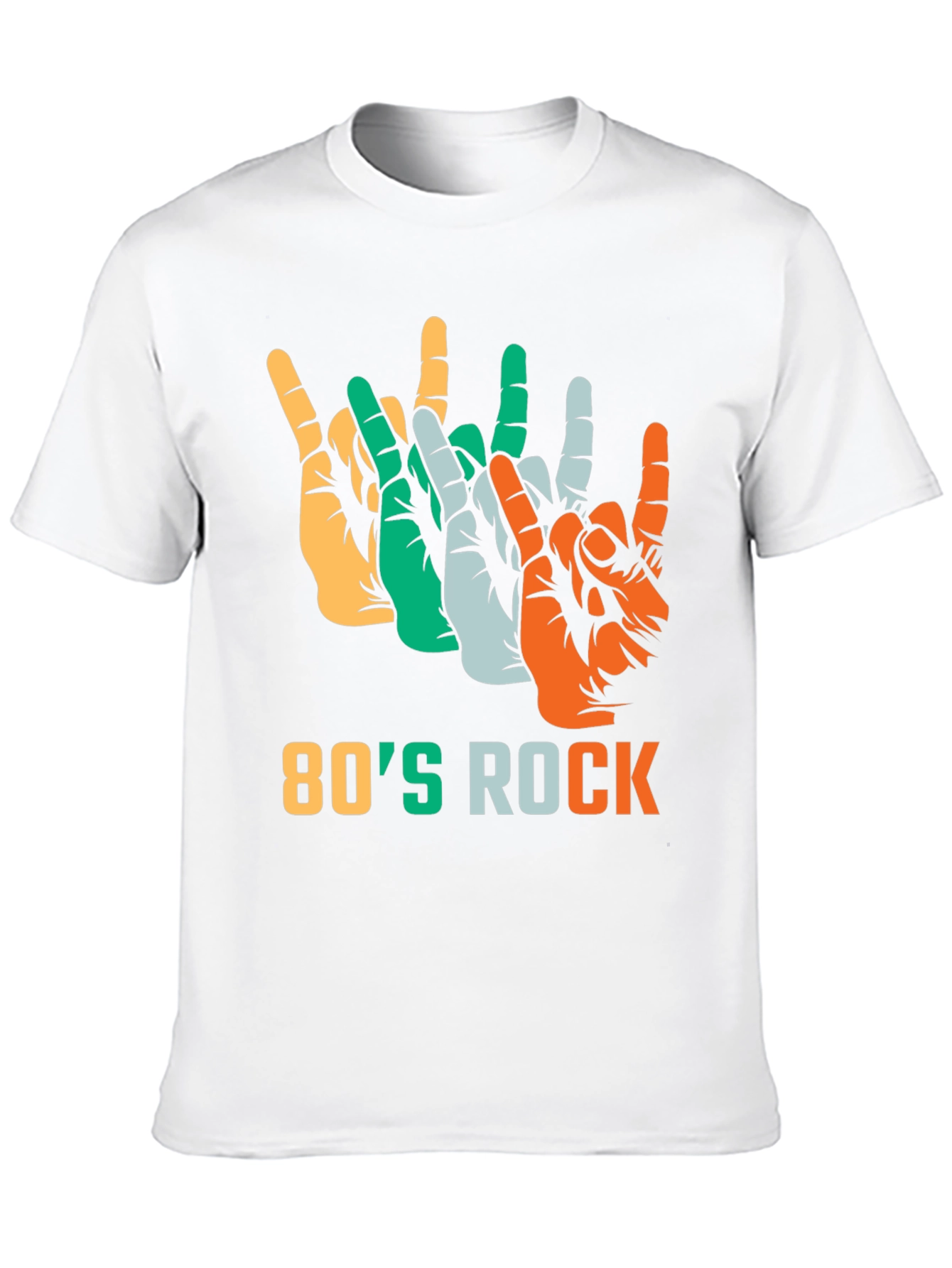 80s Rock T-Shirt Devil Horns Hand Gesture Tee