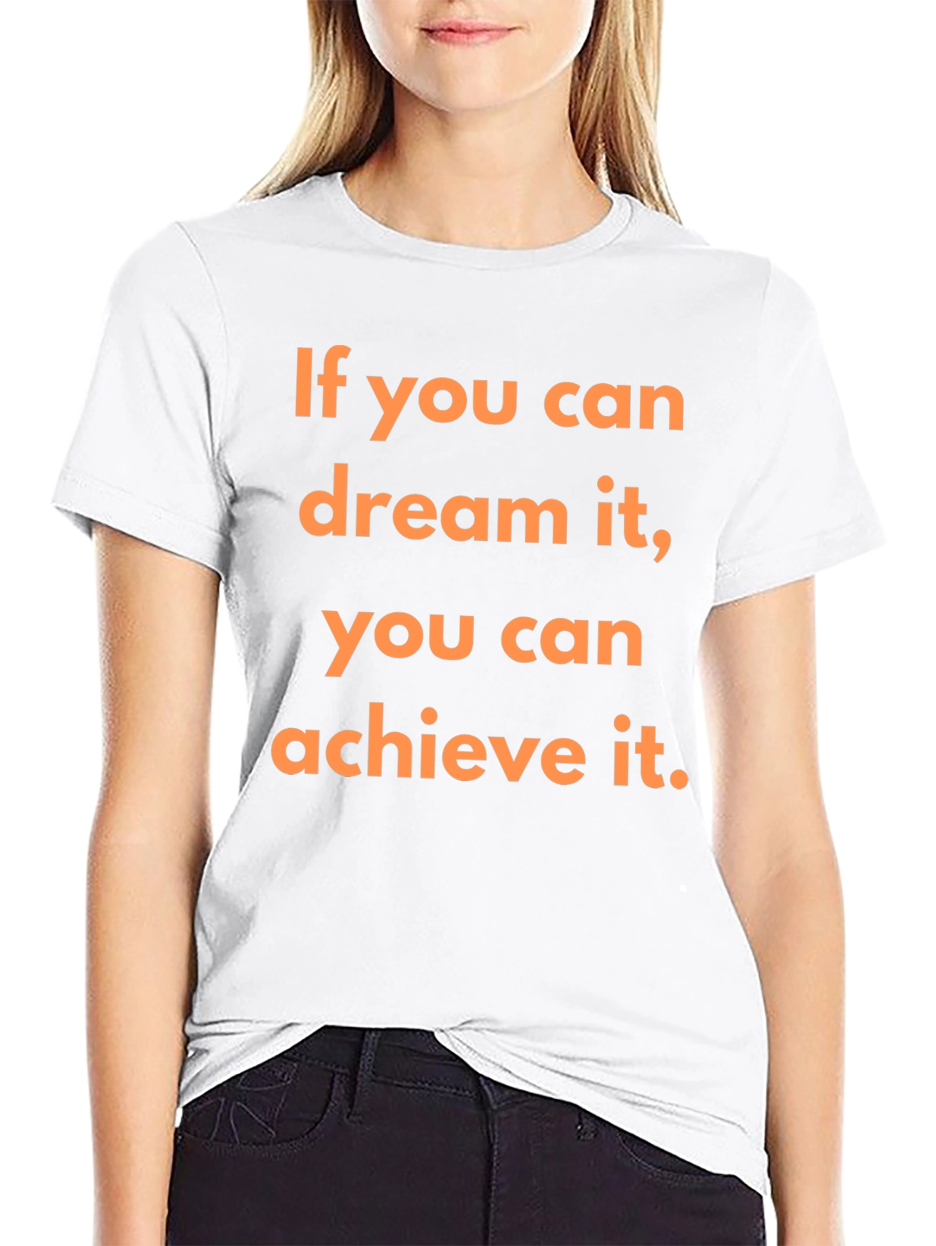 Motivational Dream Achieve Black T-Shirt