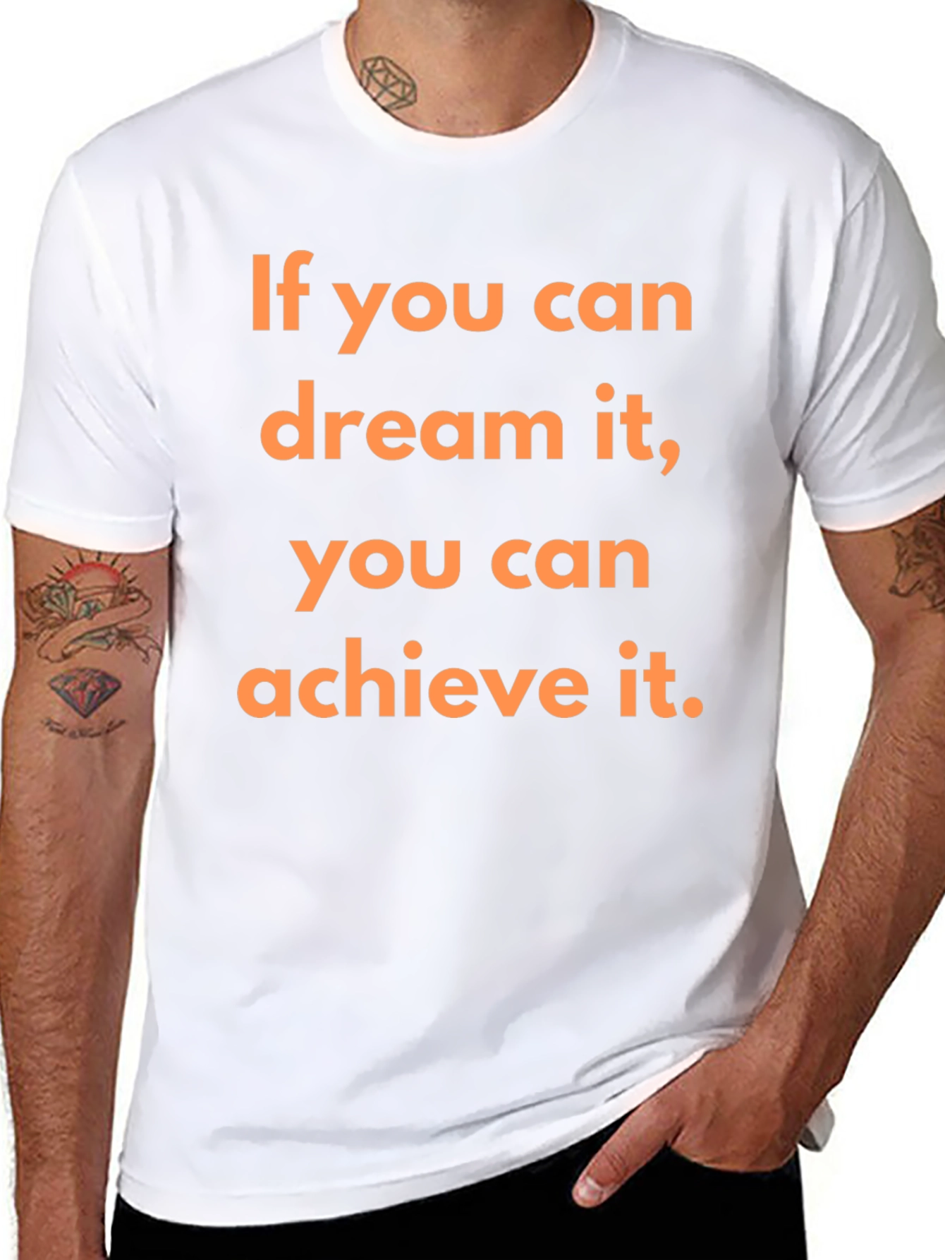 Motivational Dream Achieve Black T-Shirt