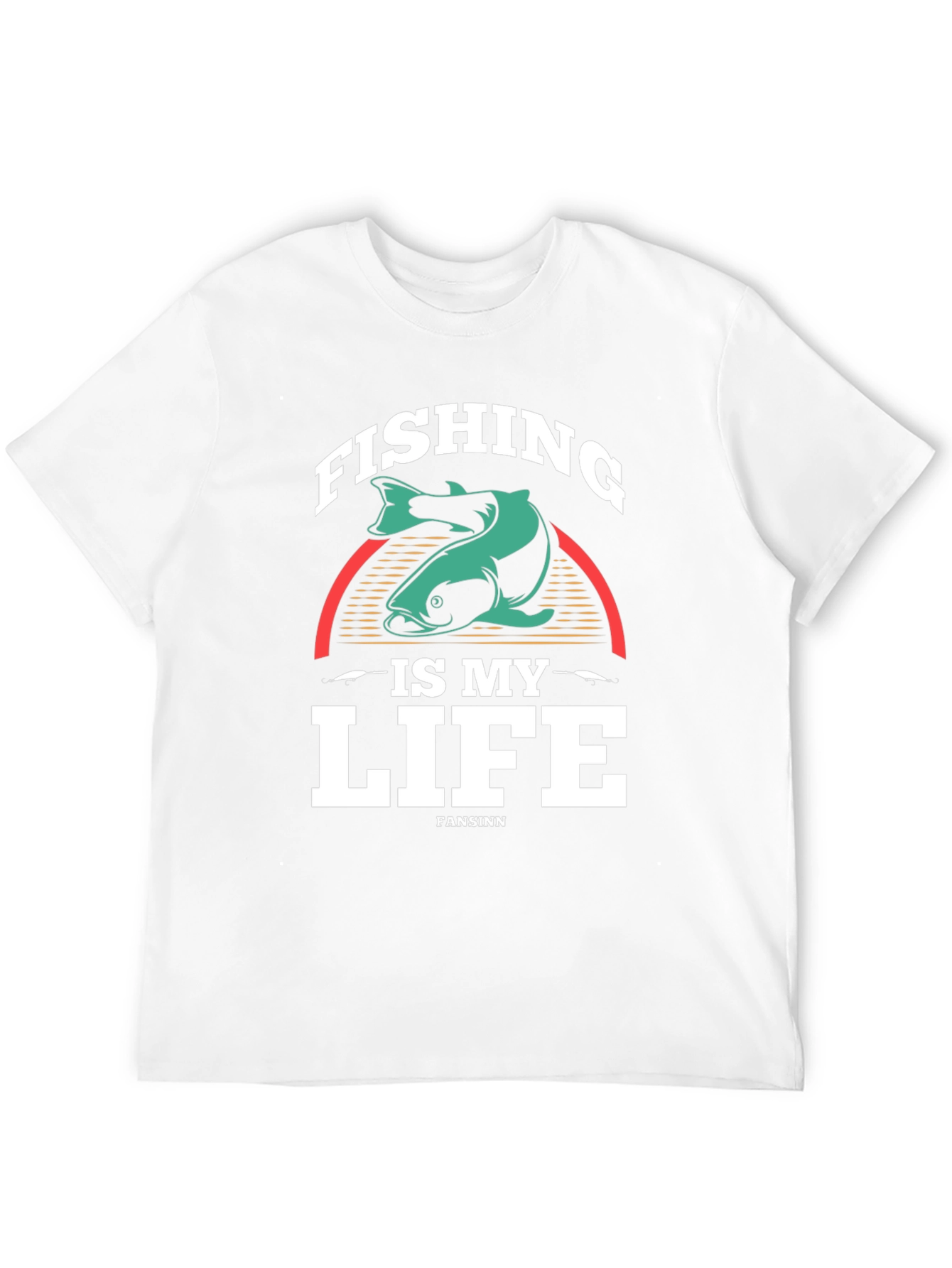 Fishing is My Life Graphic Tee - Black