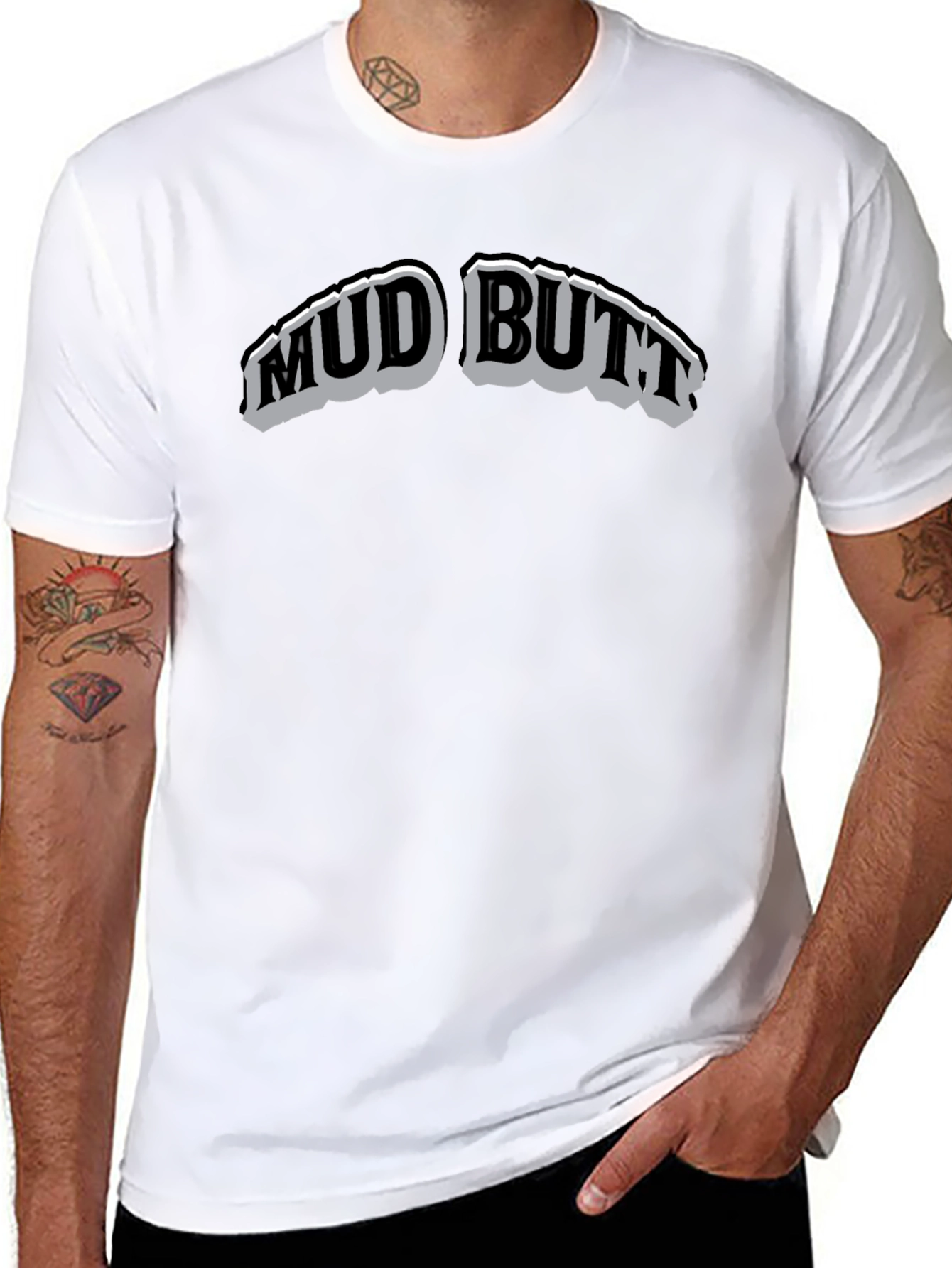 Mud Butt Graphic T-Shirt - Crew Neck
