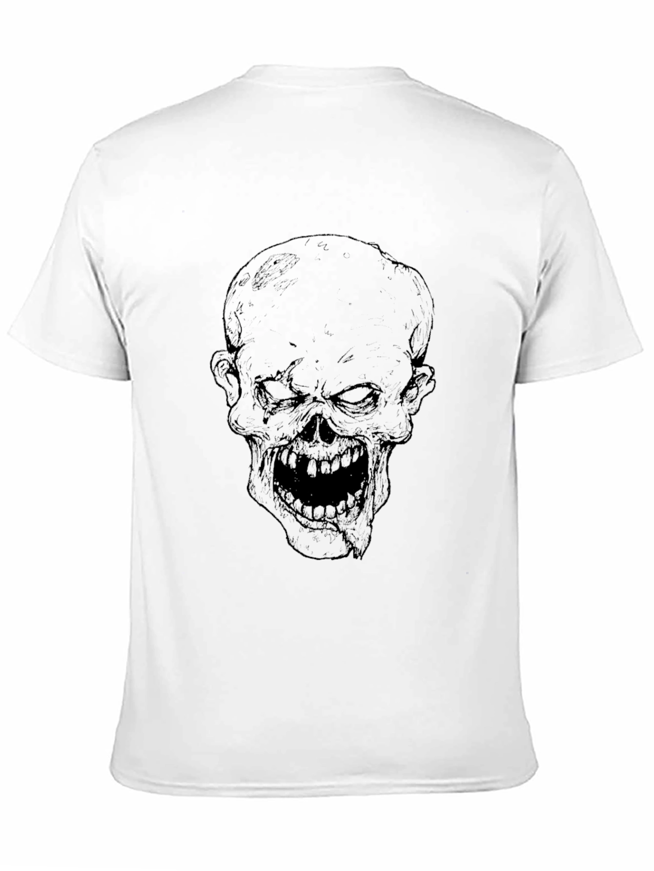 Mens Black Skull Graphic Tee - Edgy Style