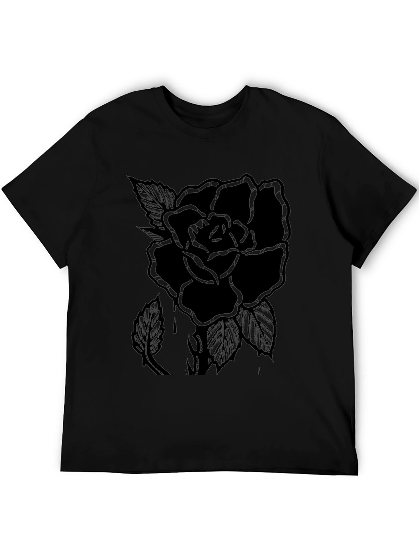 Black Rose Graphic Tee - Mens Classic Fit