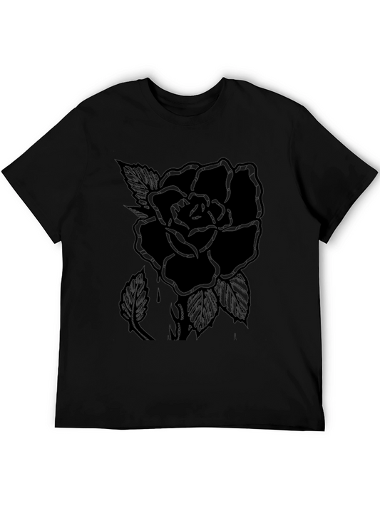 Black Rose Graphic Tee - Mens Classic Fit