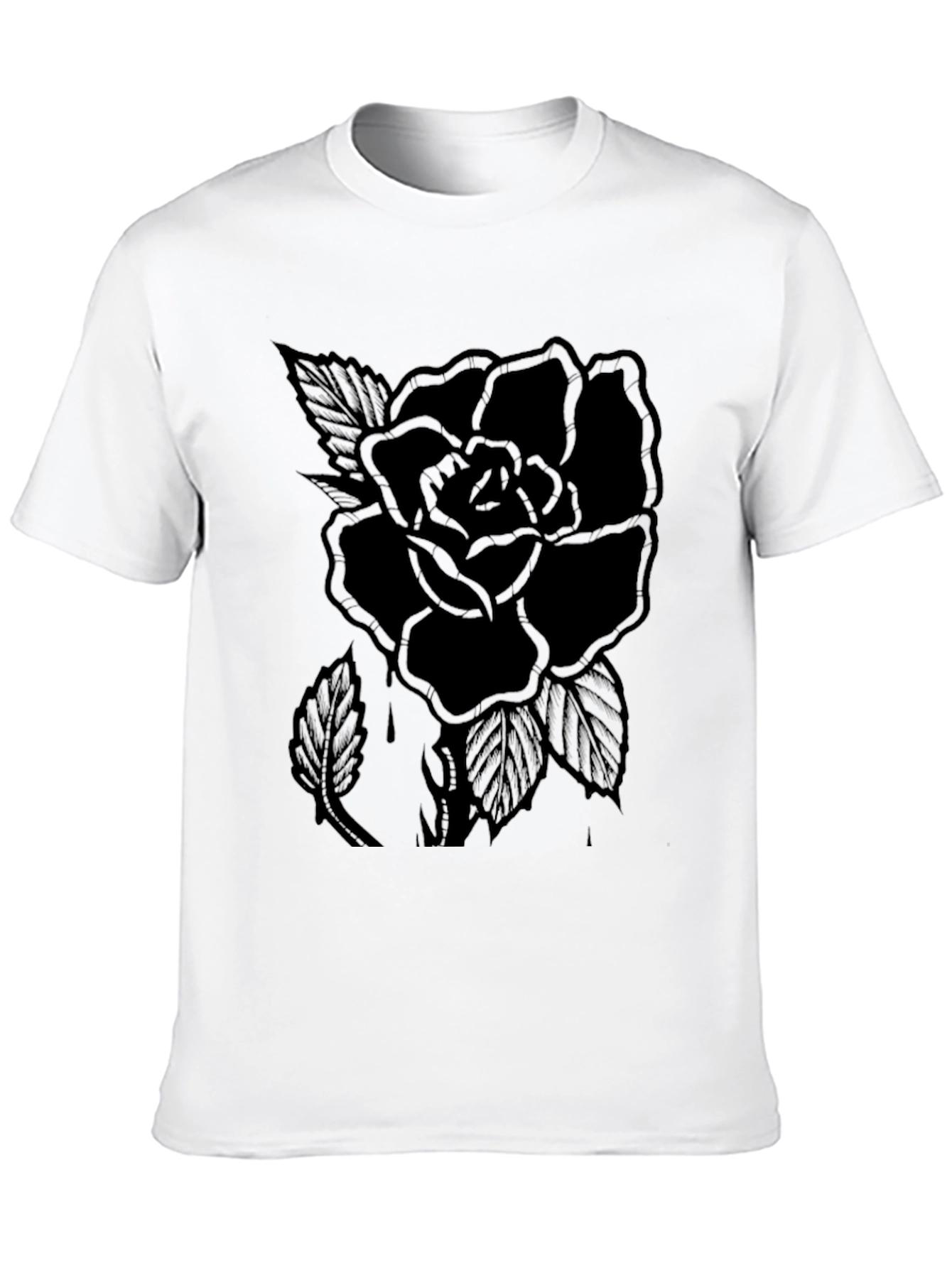 Black Rose Graphic Tee - Mens Classic Fit