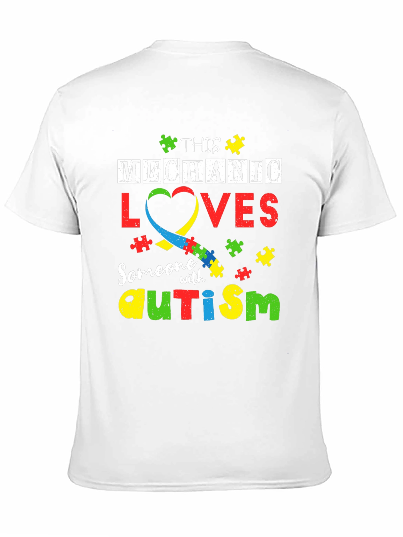 Mechanic Autism Awareness T-Shirt - Love & Support