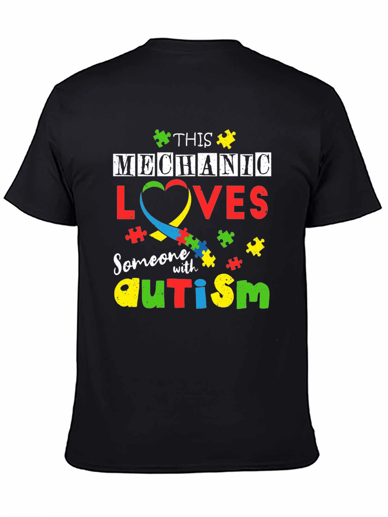 Mechanic Autism Awareness T-Shirt - Love & Support