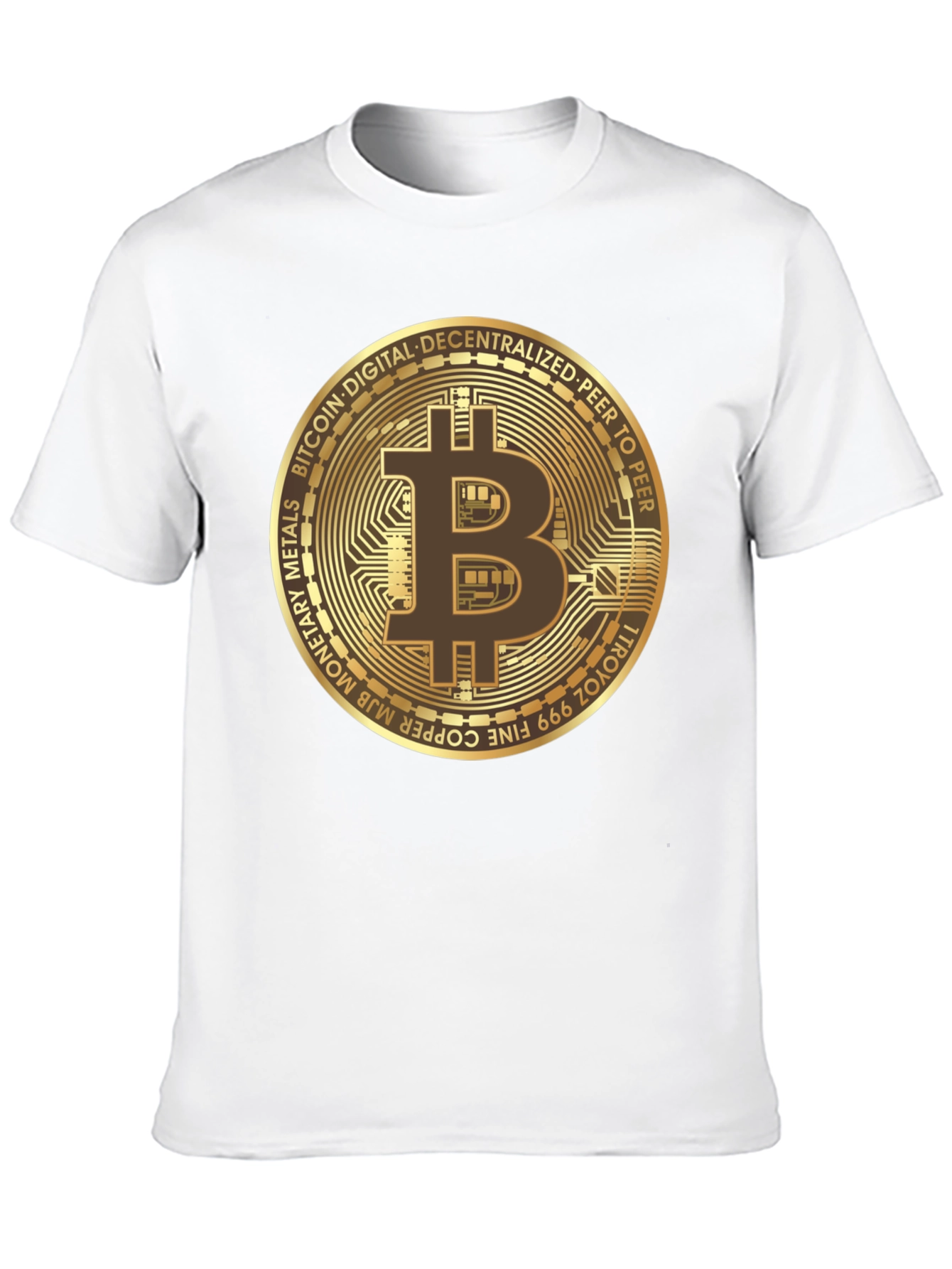 Bitcoin Gold Coin Black T-Shirt Cryptocurrency HODL