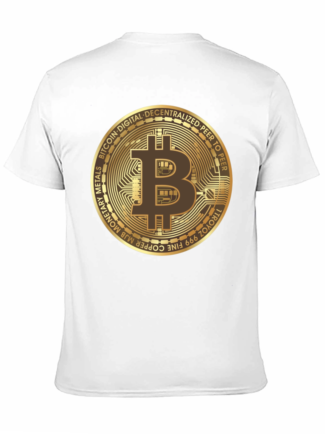 Bitcoin Gold Coin Black T-Shirt Cryptocurrency HODL