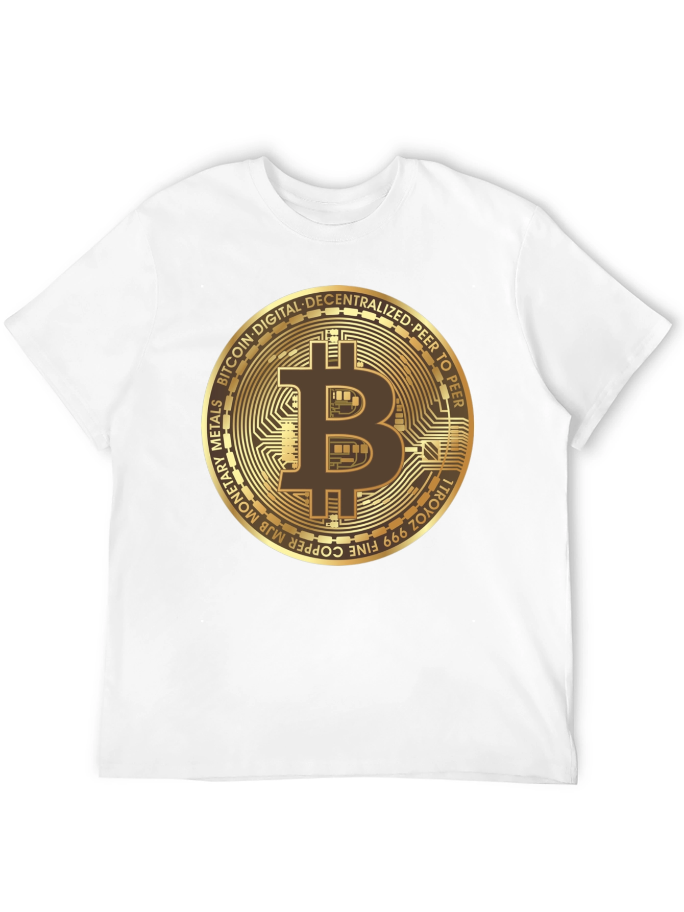 Bitcoin Gold Coin Black T-Shirt Cryptocurrency HODL