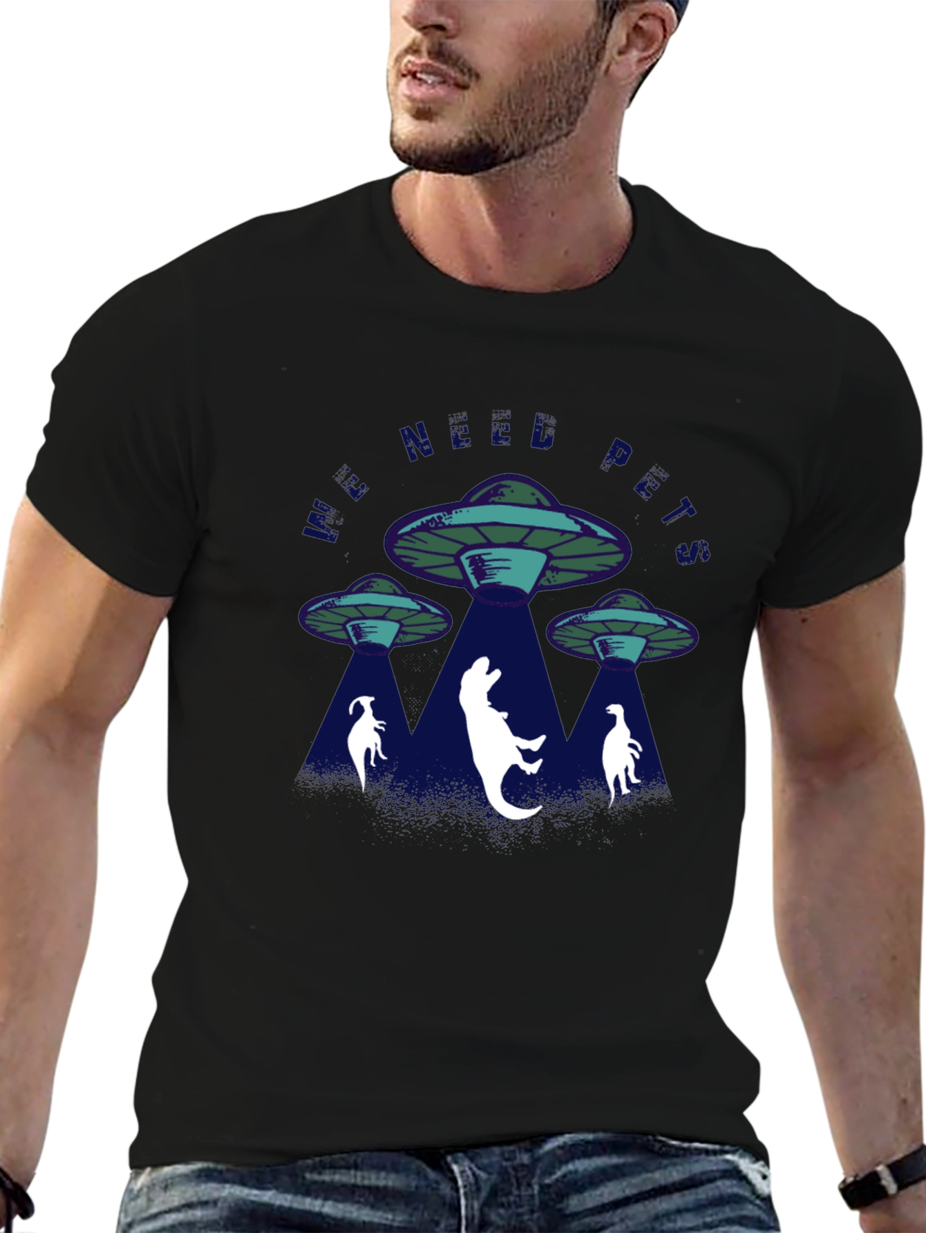 Alien Abduction Dinosaur T-Shirt