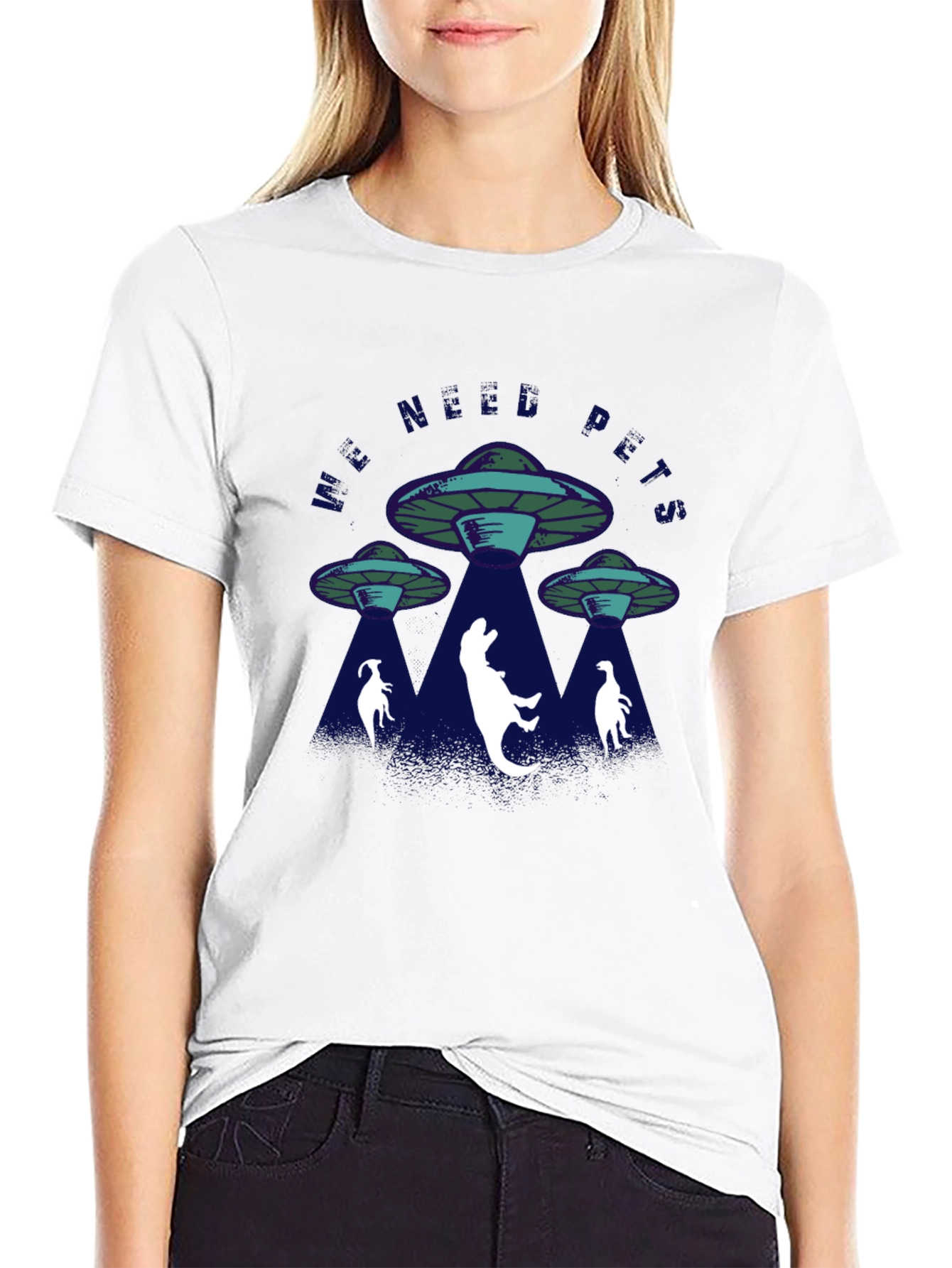 Alien Abduction Dinosaur T-Shirt