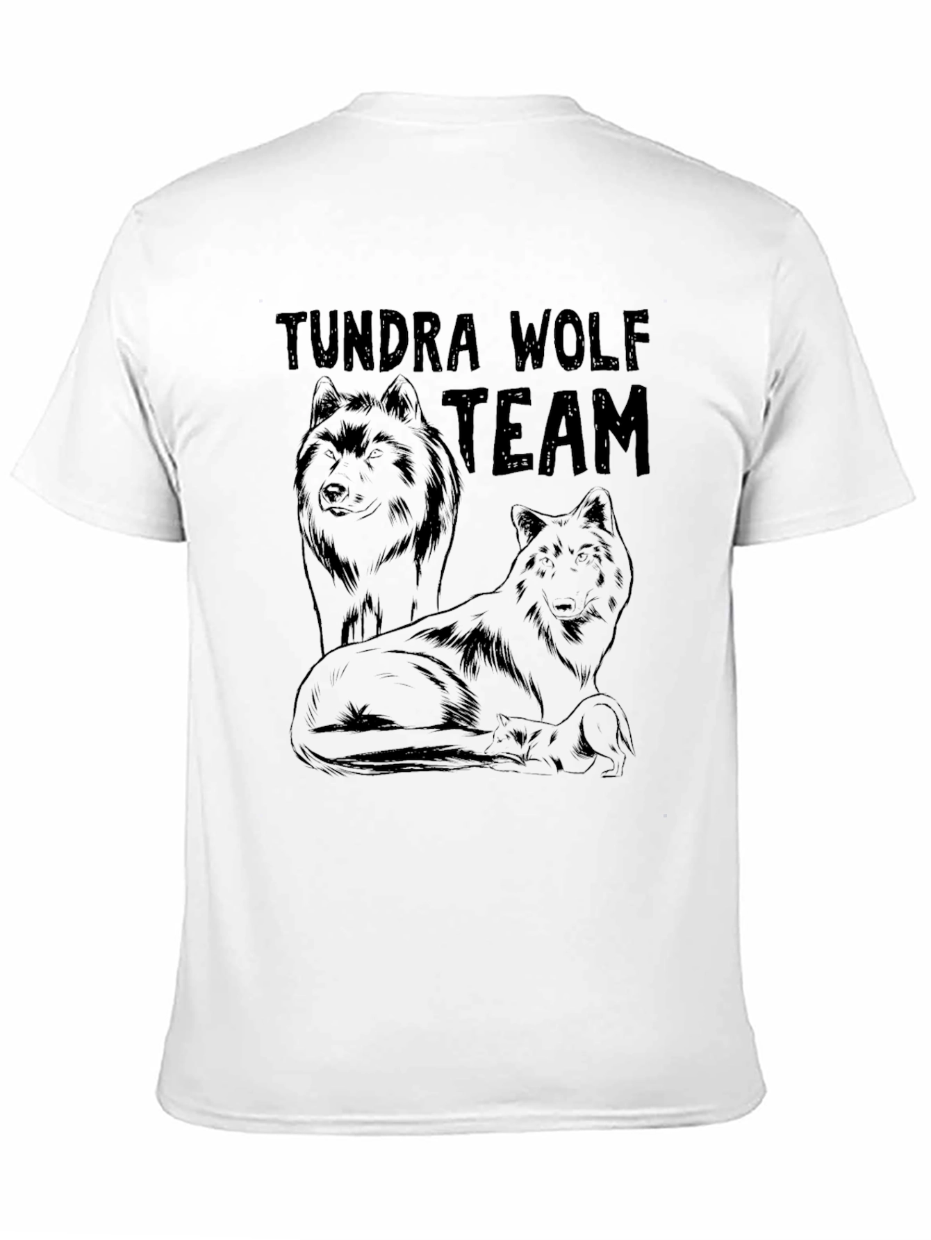 Tundra Wolf Team Graphic Tee - Black Cotton Blend