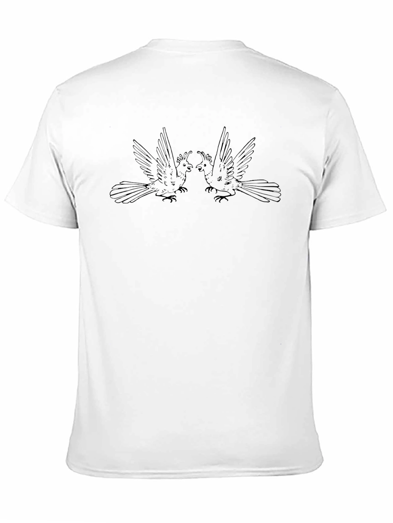 Black T-Shirt with Bird Design