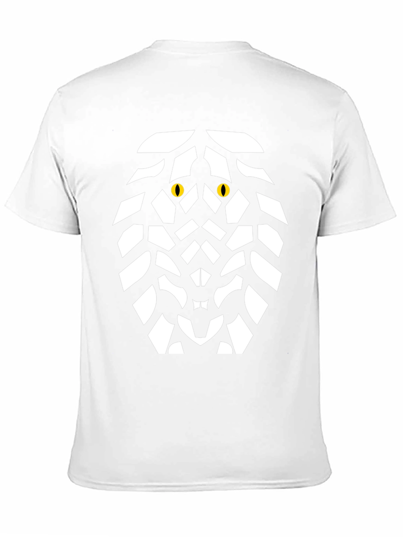 Geometric Lion Graphic Tee - Bold Black Cotton Shirt