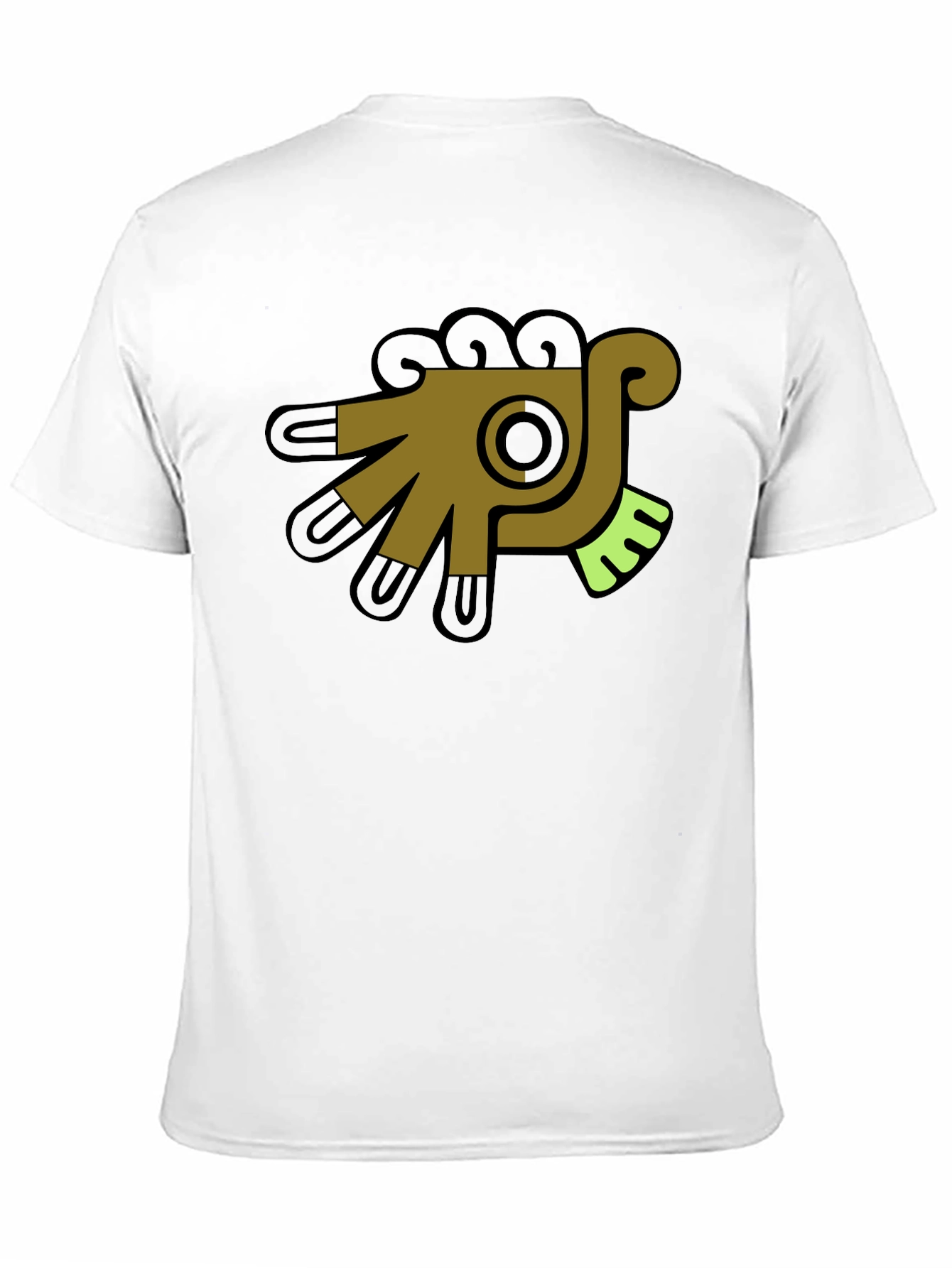 Aztec Bird Graphic Tee - Black Cotton T-Shirt