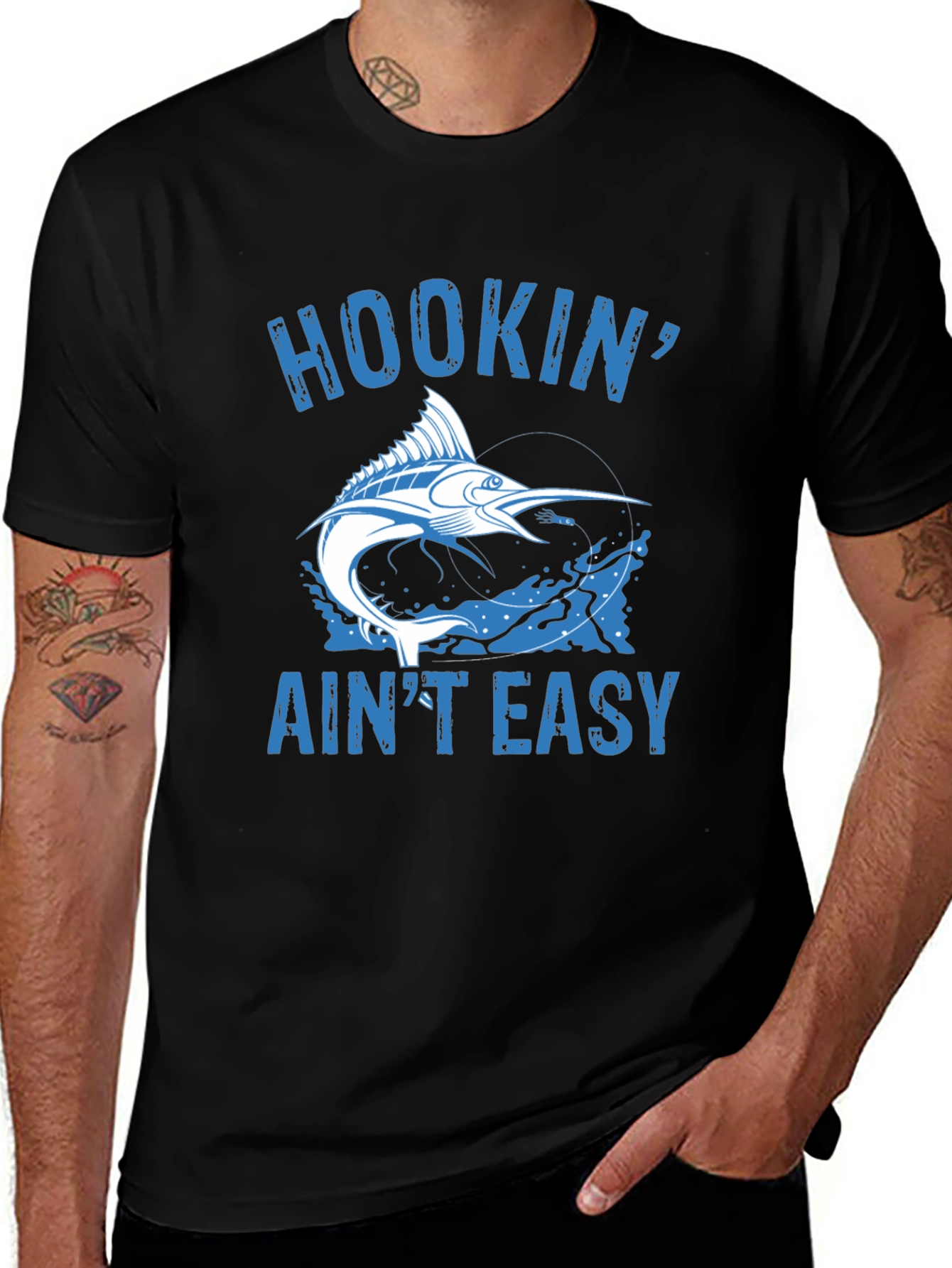 Hookin Aint Easy Fishing T-Shirt