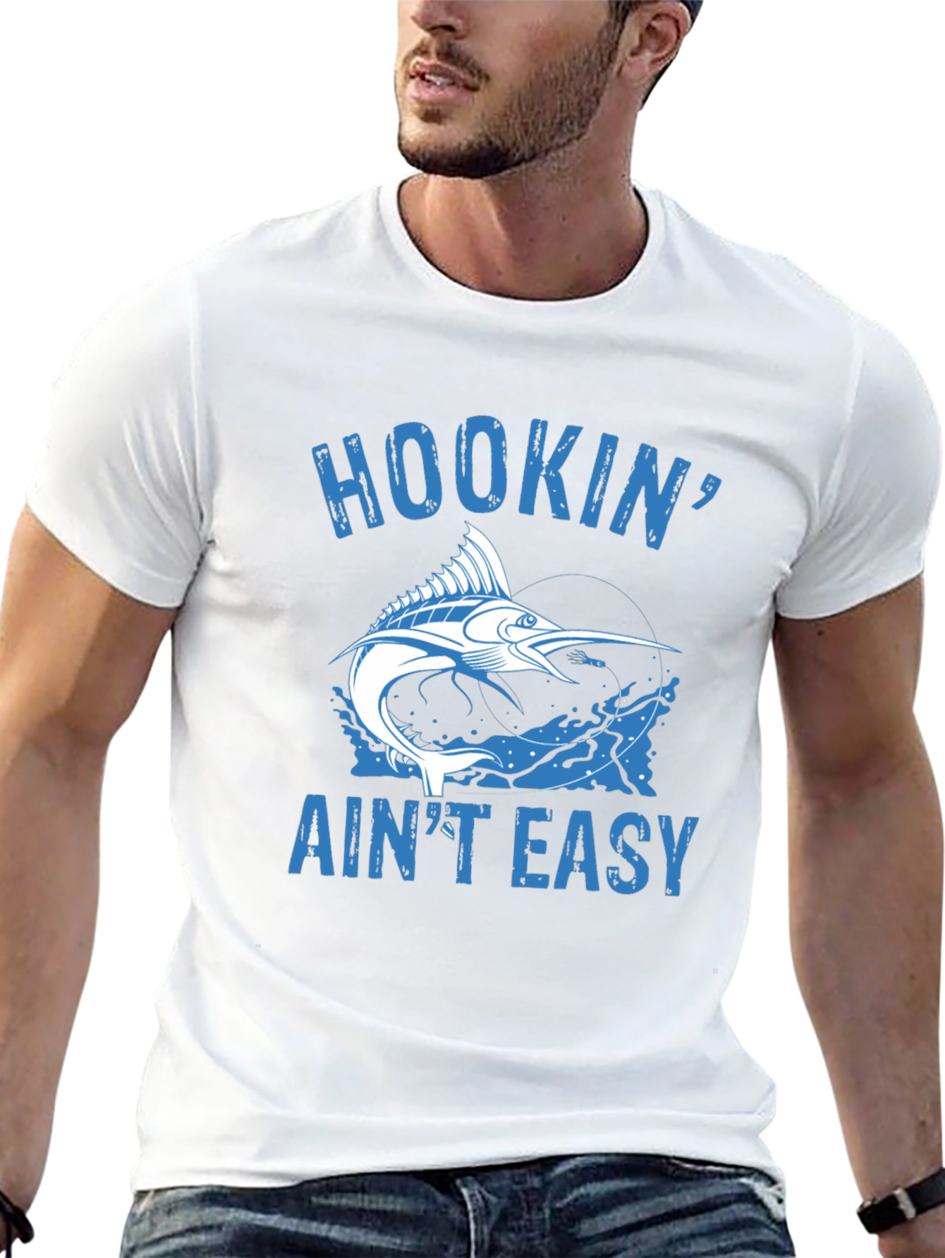 Hookin Aint Easy Fishing T-Shirt