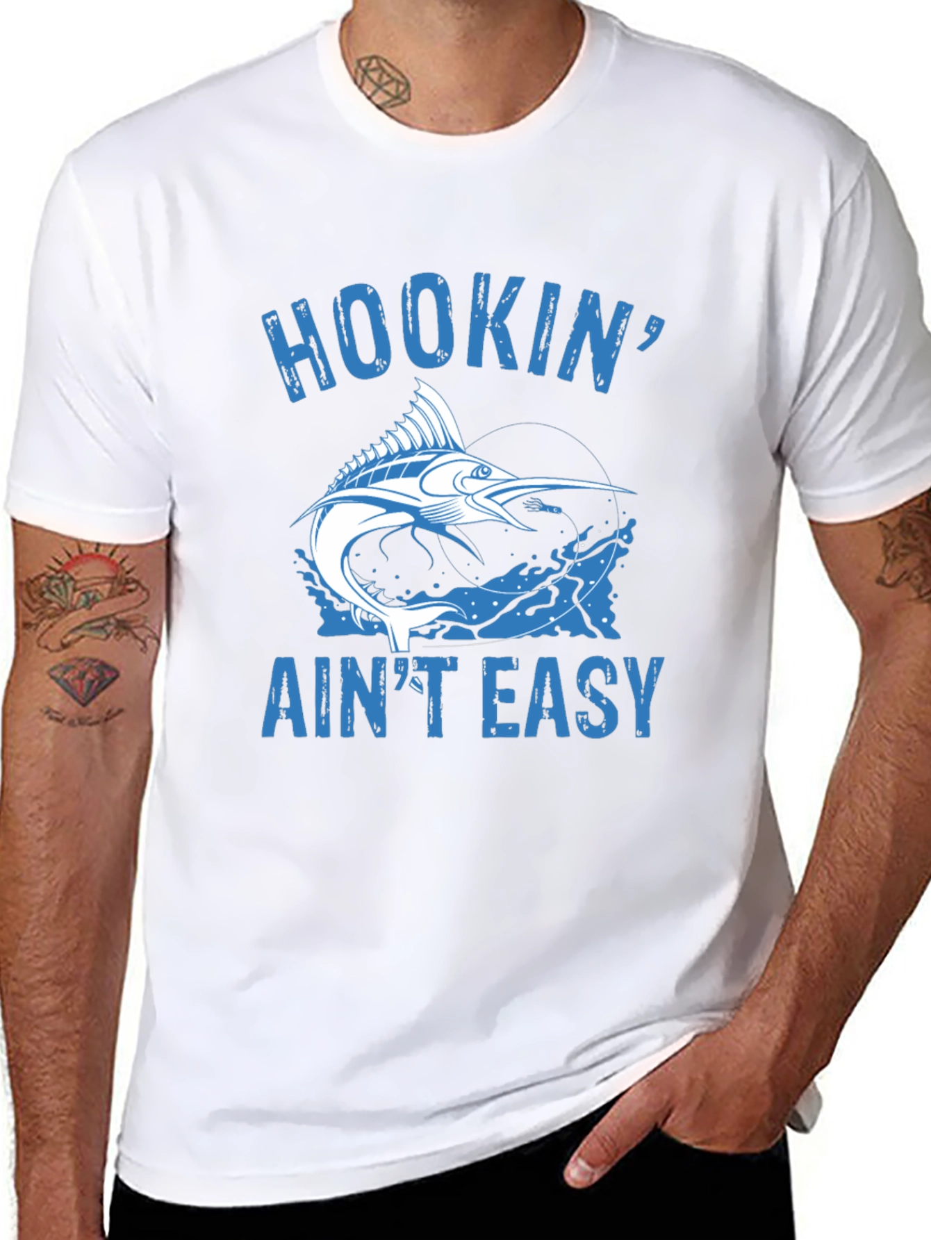 Hookin Aint Easy Fishing T-Shirt