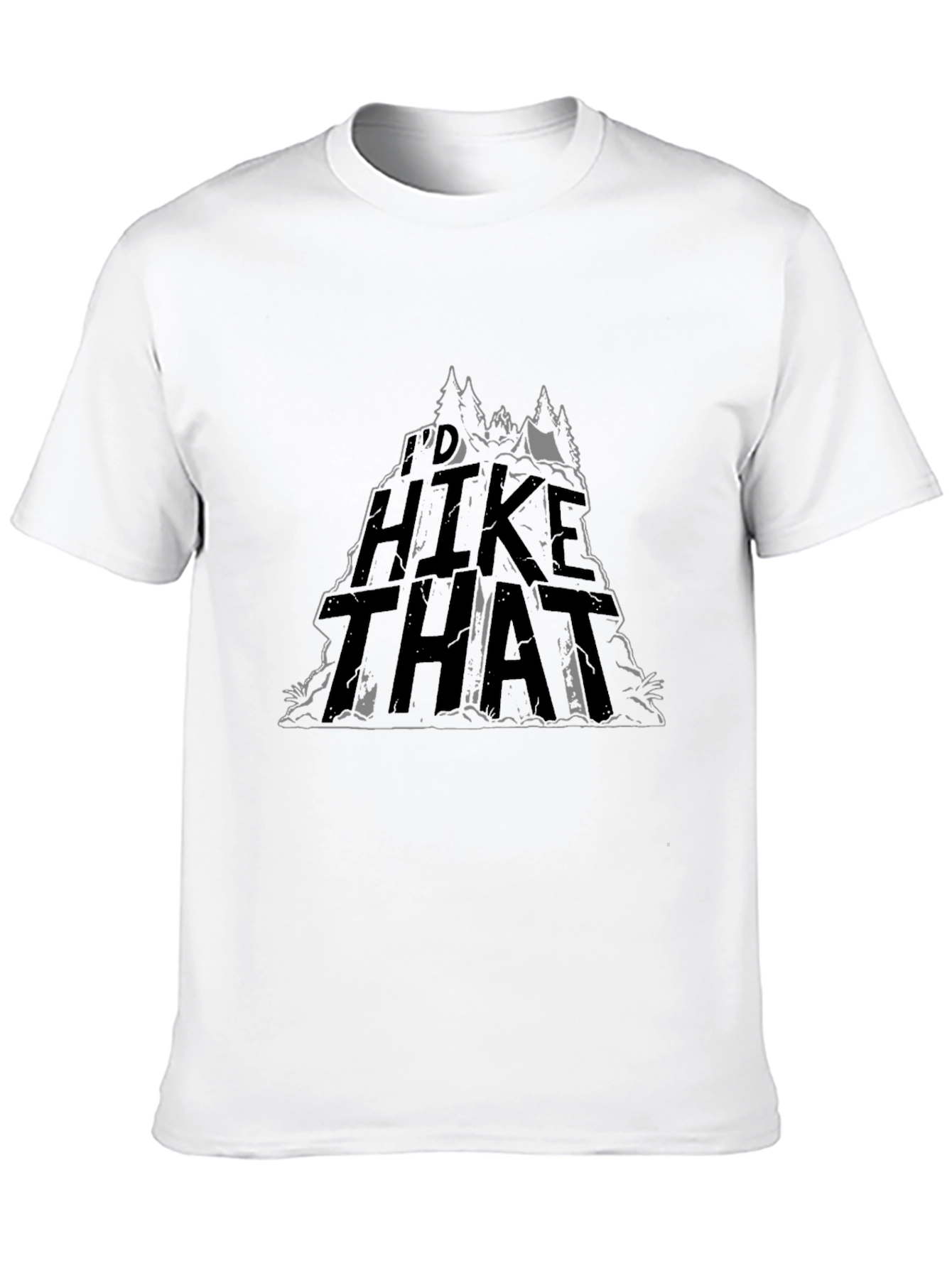 Id Hike That - Black Graphic Tee