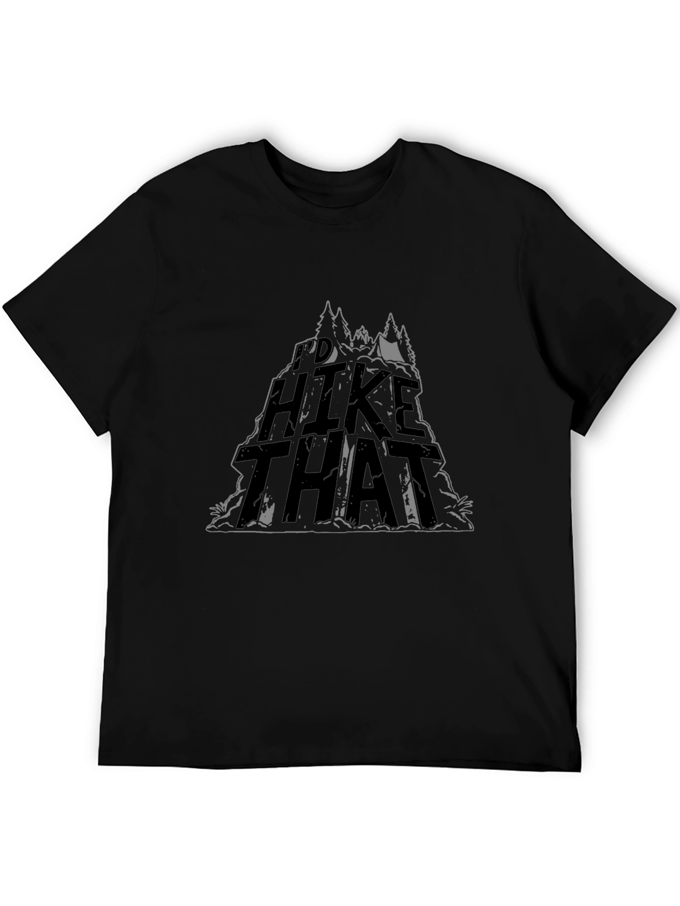 Id Hike That - Black Graphic Tee