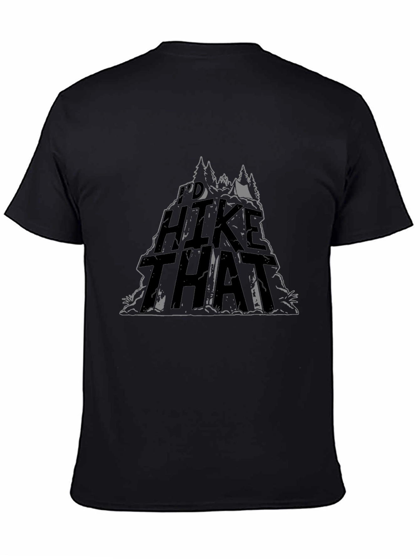 Id Hike That - Black Graphic Tee