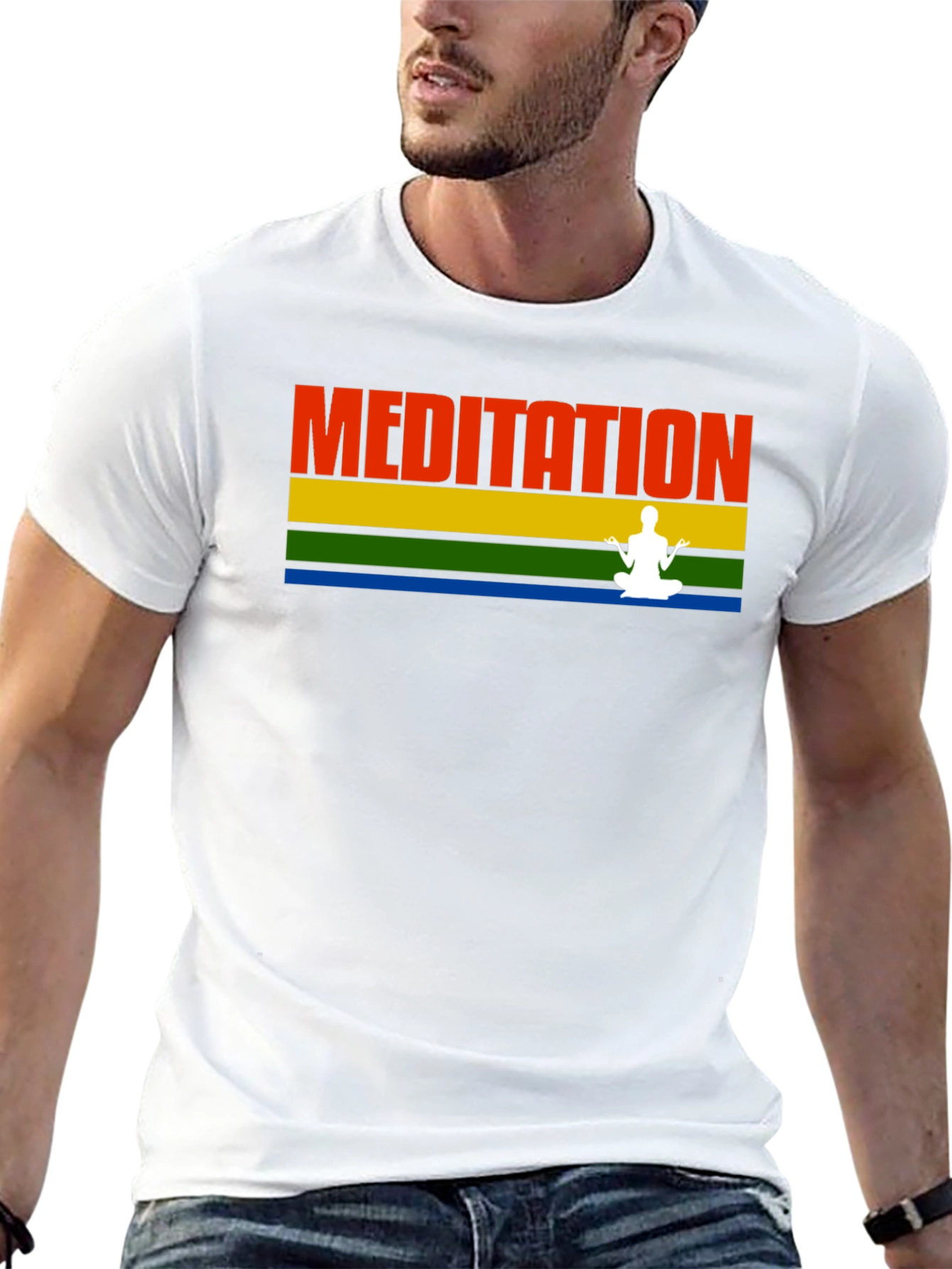 Meditation Retro T-Shirt - Relaxed Fit
