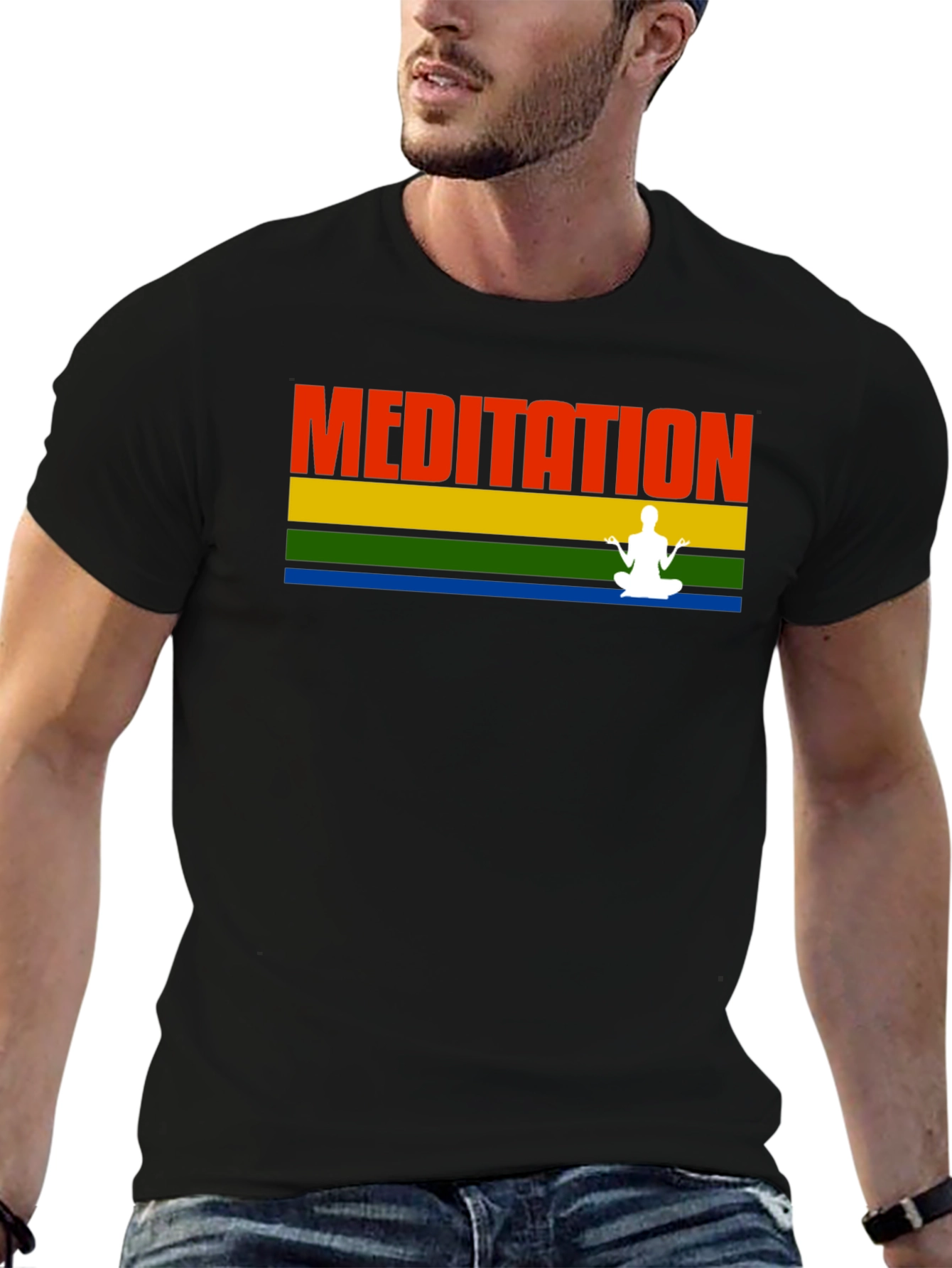 Meditation Retro T-Shirt - Relaxed Fit