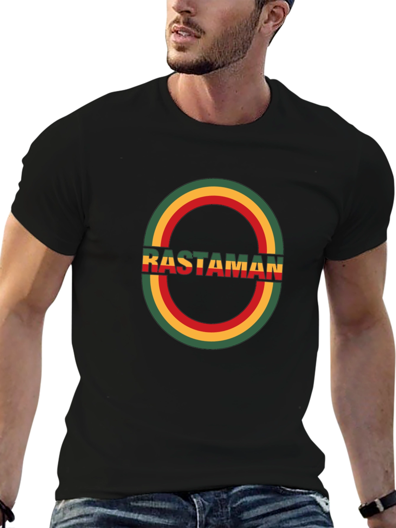 Rastaman Black T-Shirt - Reggae Style