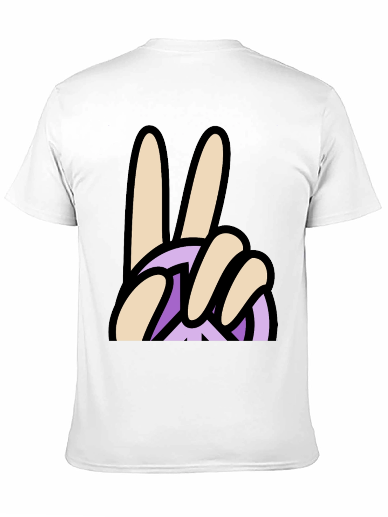 Peace Sign Graphic T-Shirt - Casual Black Tee