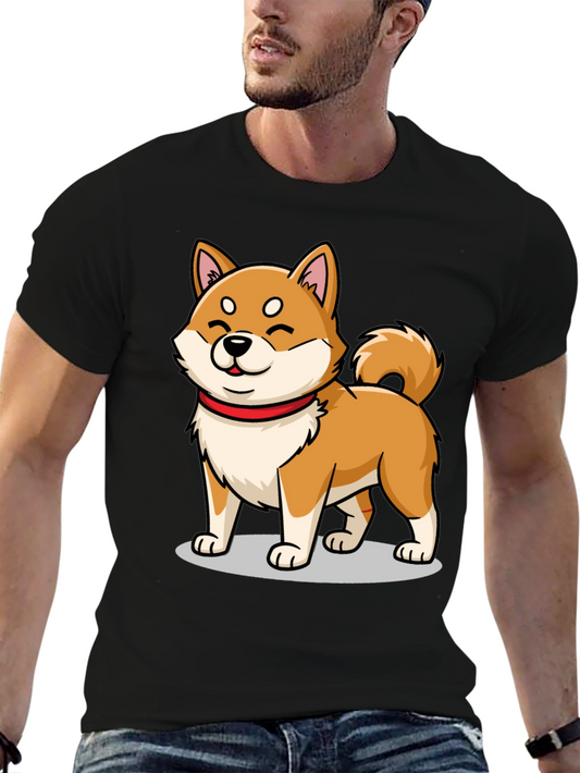 Shiba Inu Dog Graphic Tee - Cute Anime Style