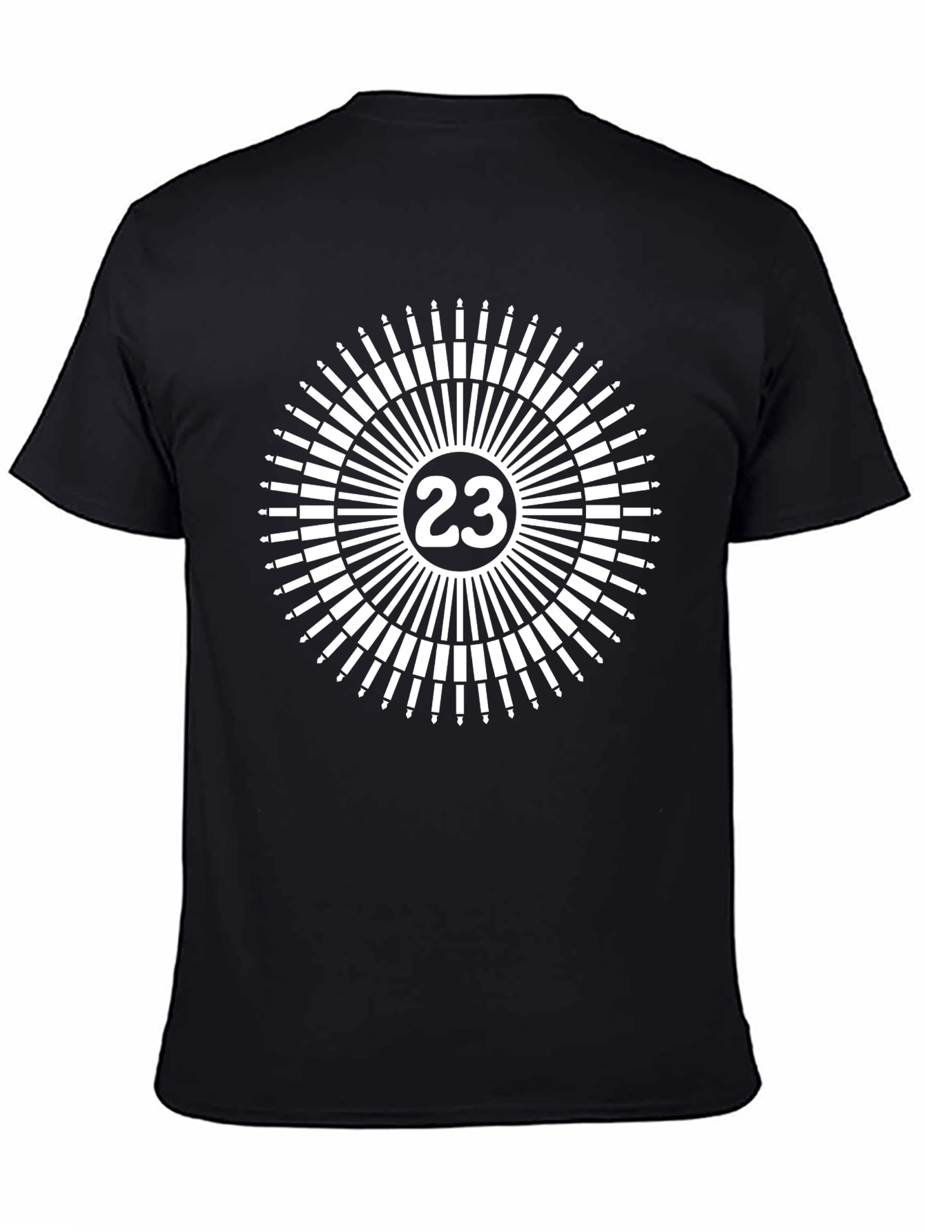 Black T-Shirt with 23 Circle Design