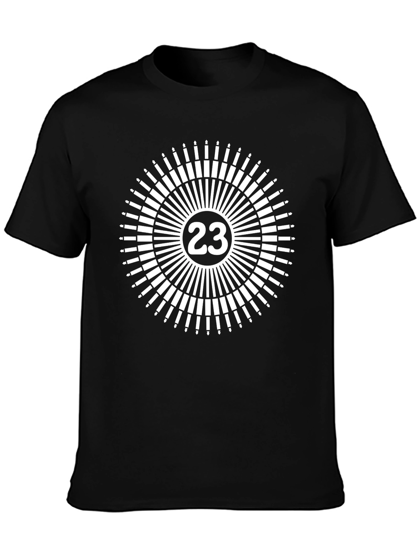 Black T-Shirt with 23 Circle Design