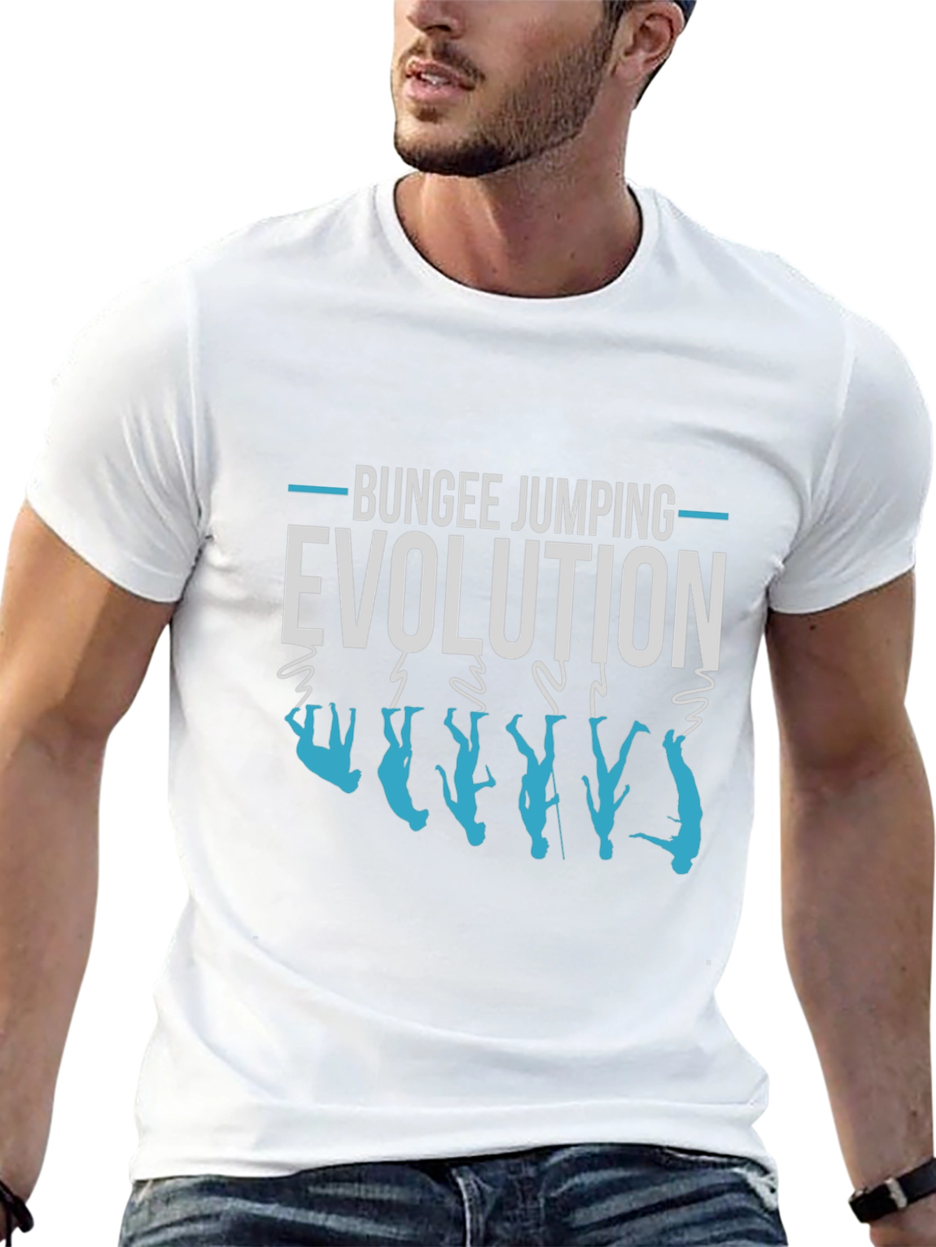 Bungee Jumping Evolution Graphic Tee - Adventure Ready!