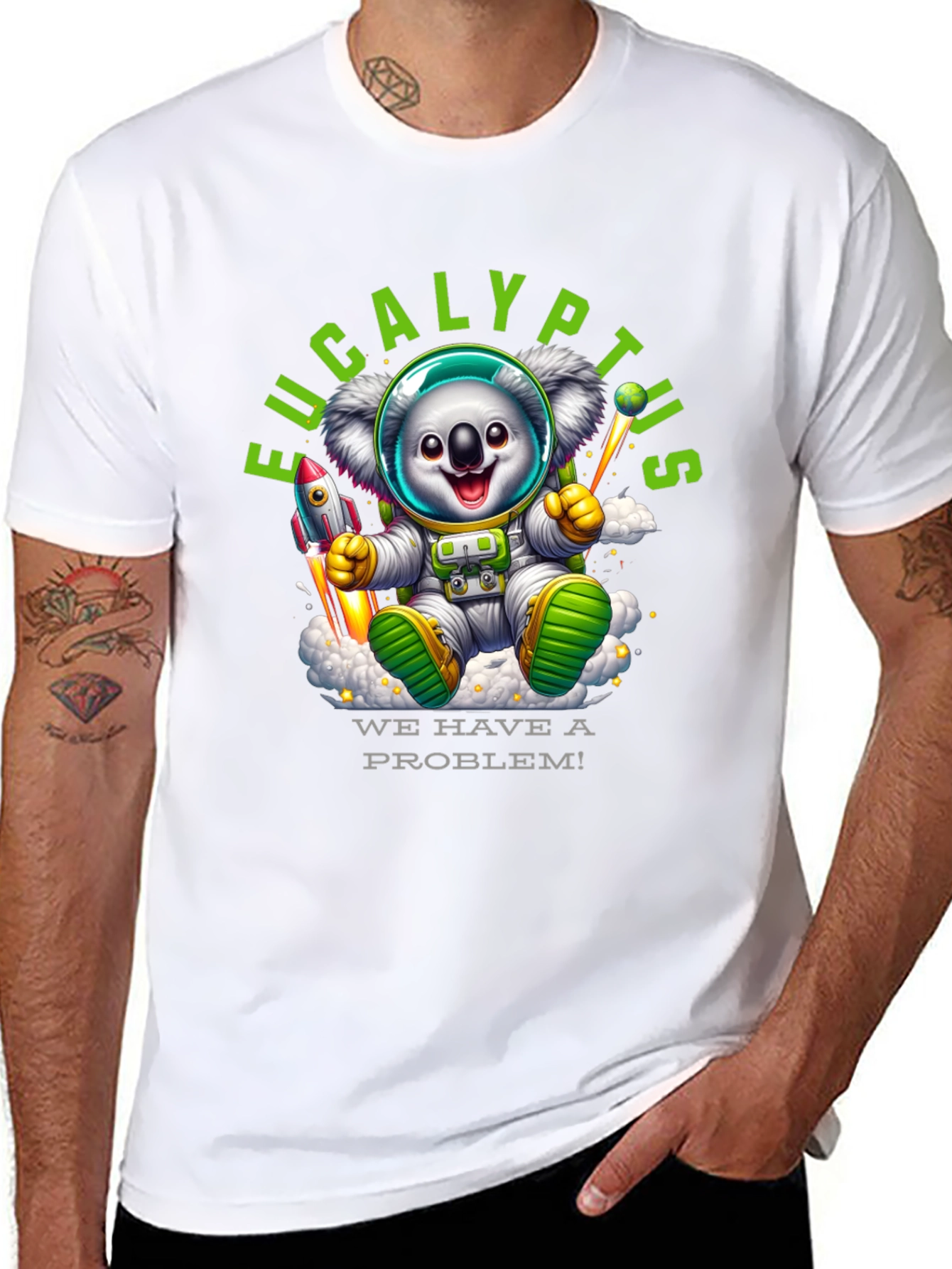 Eucalyptus Space Koala T-Shirt