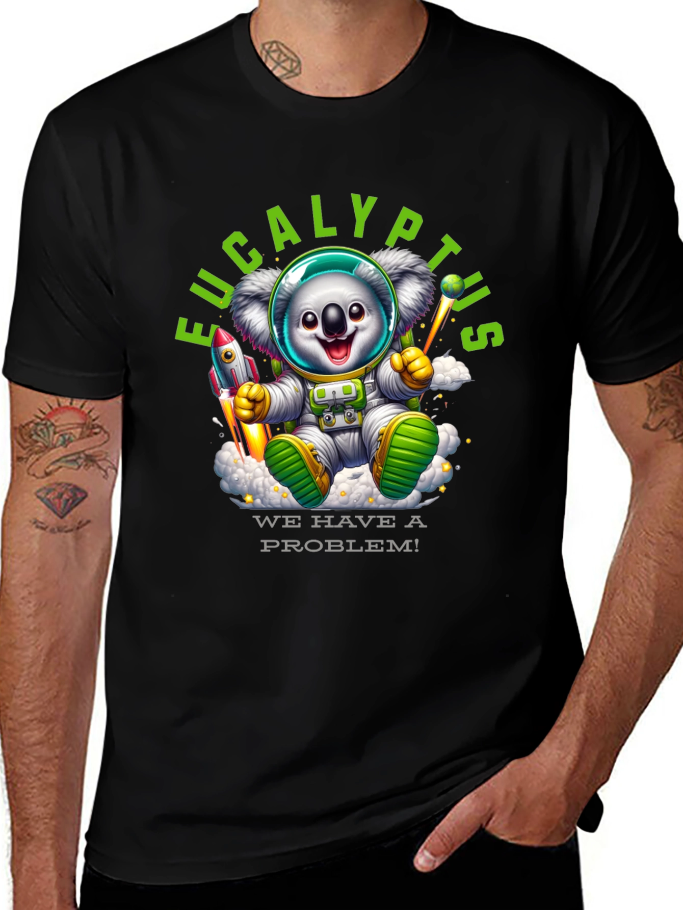 Eucalyptus Space Koala T-Shirt