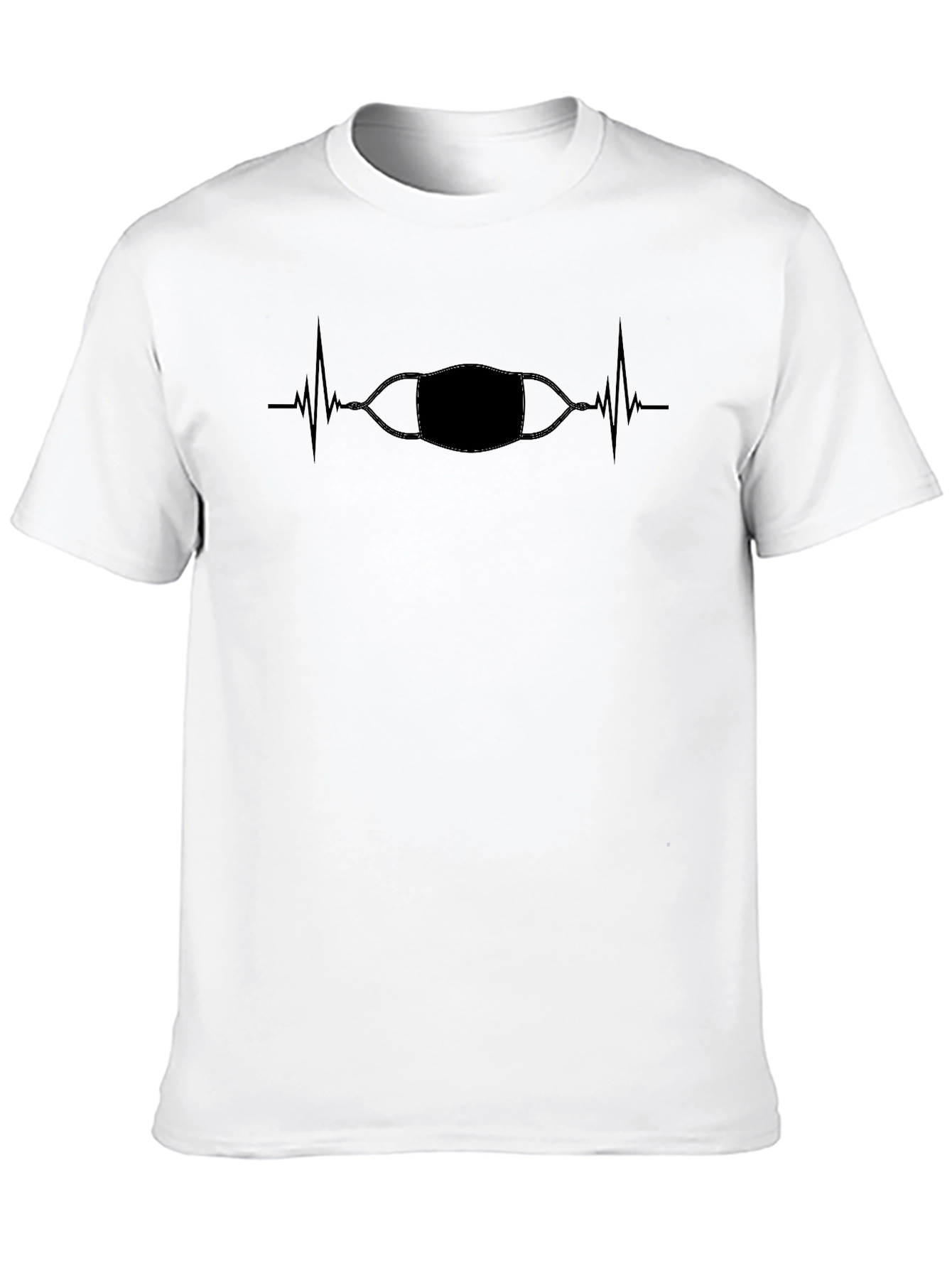Mask Pulse Graphic Tee - Stylish and Protective