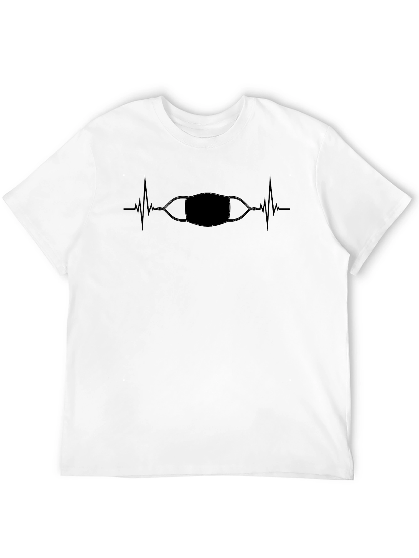Mask Pulse Graphic Tee - Stylish and Protective