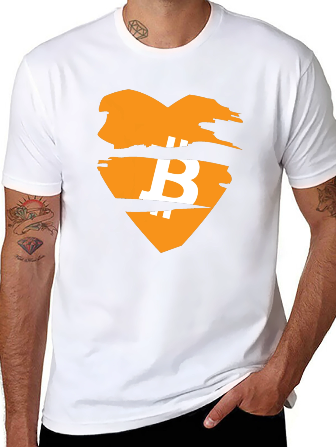 Bitcoin Heart Graphic Tee - Crypto Lover T-Shirt