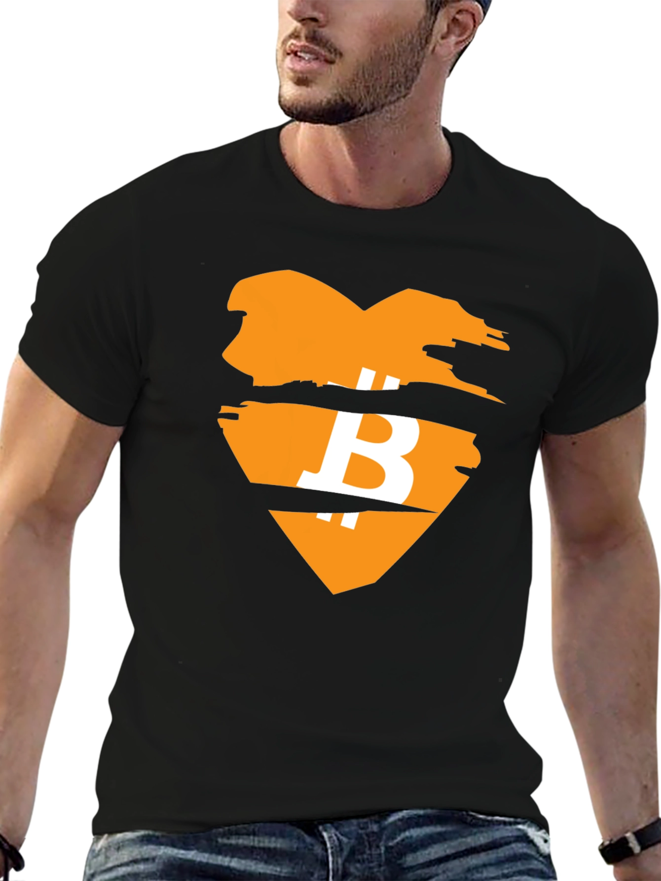 Bitcoin Heart Graphic Tee - Crypto Lover T-Shirt