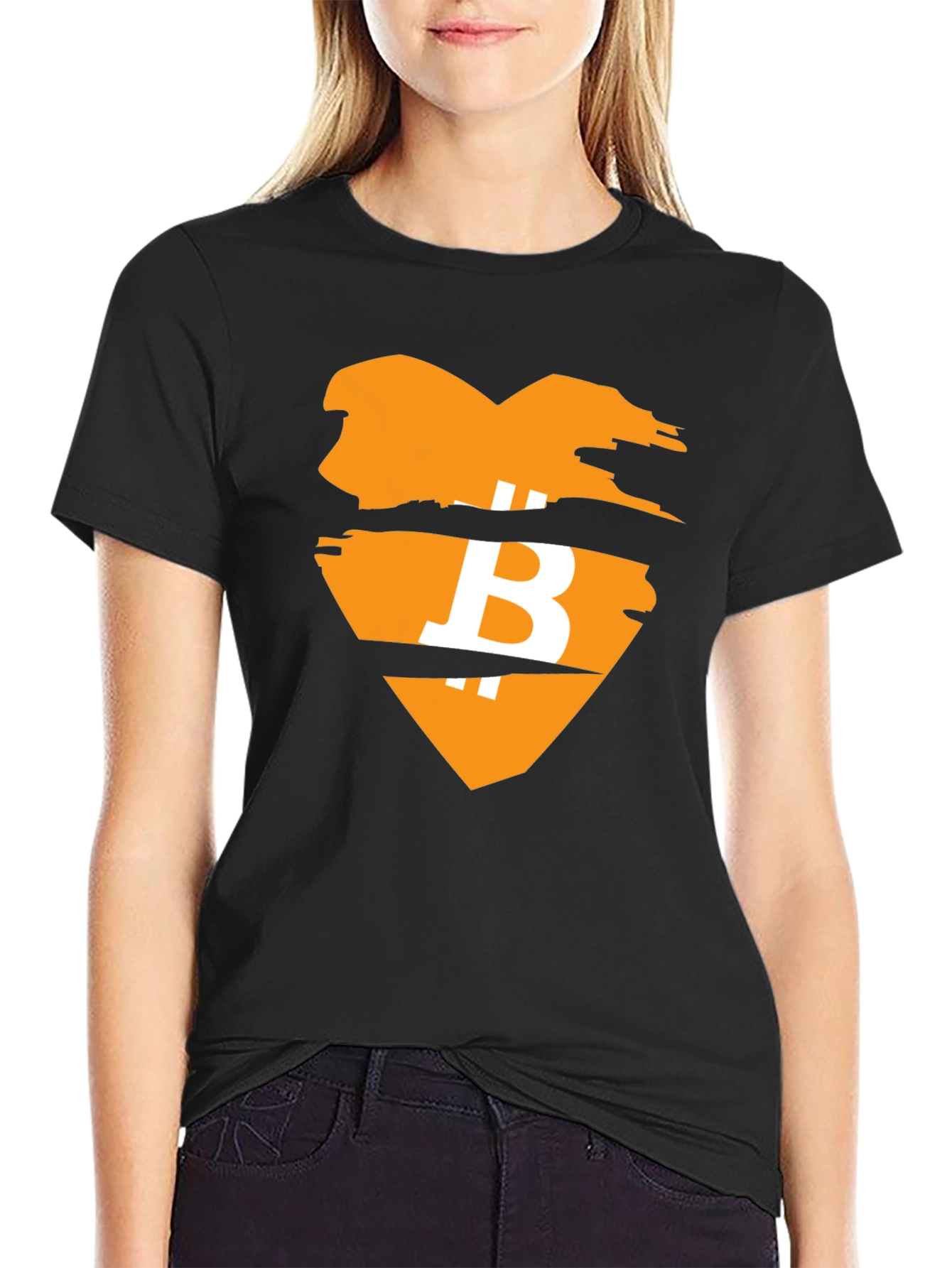 Bitcoin Heart Graphic Tee - Crypto Lover T-Shirt