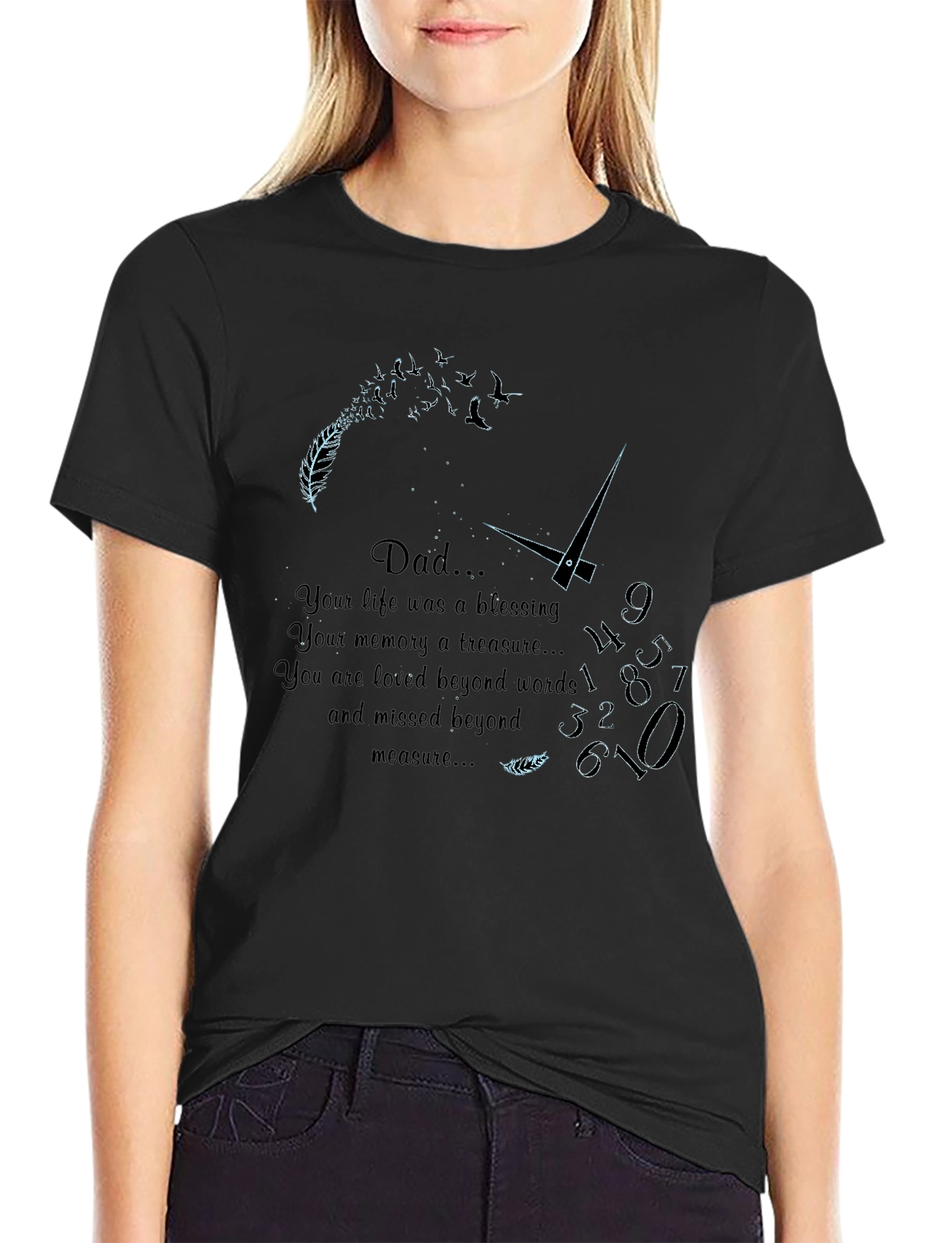 Dad Memorial T-Shirt - Loved Beyond Words