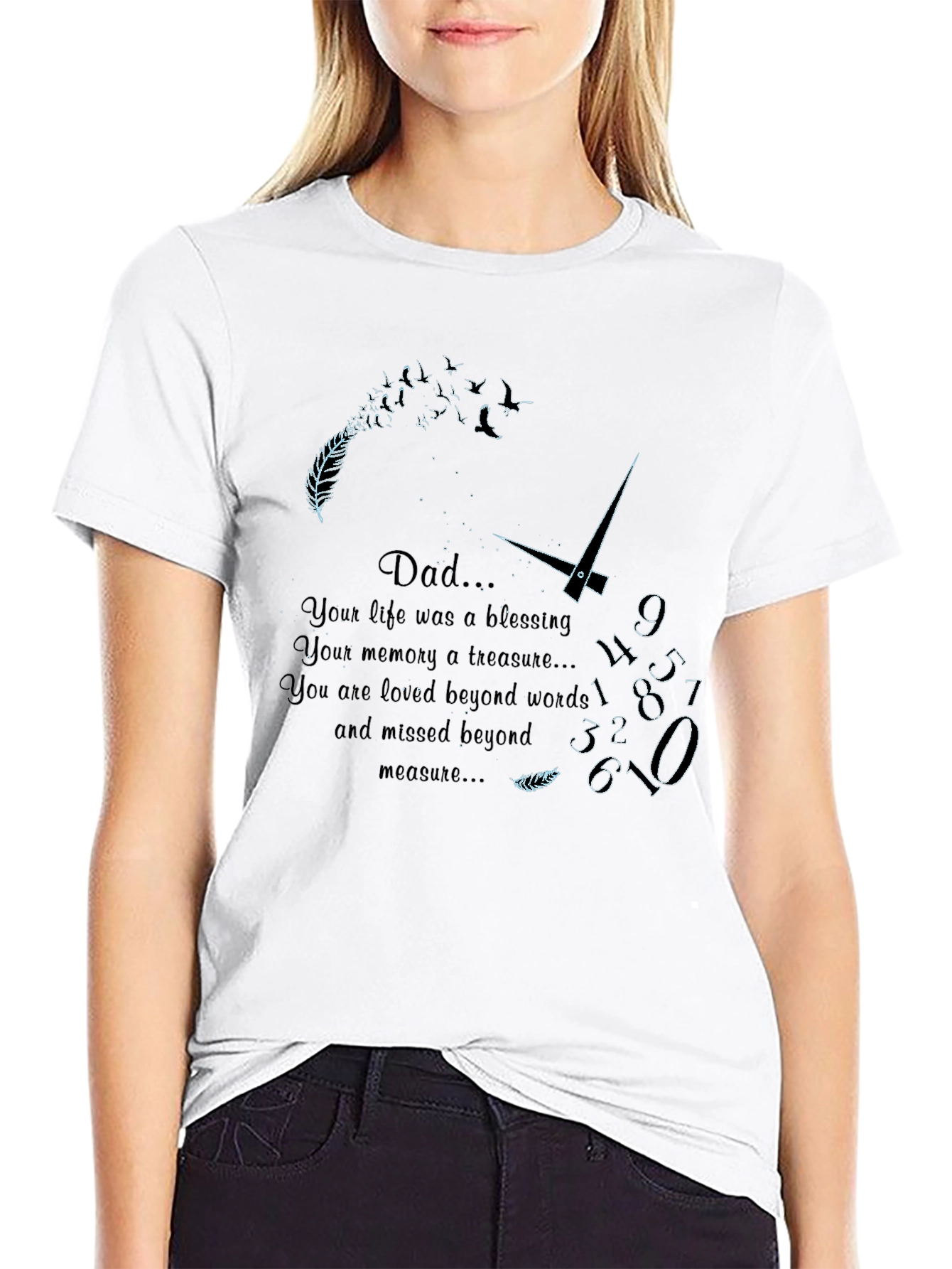 Dad Memorial T-Shirt - Loved Beyond Words