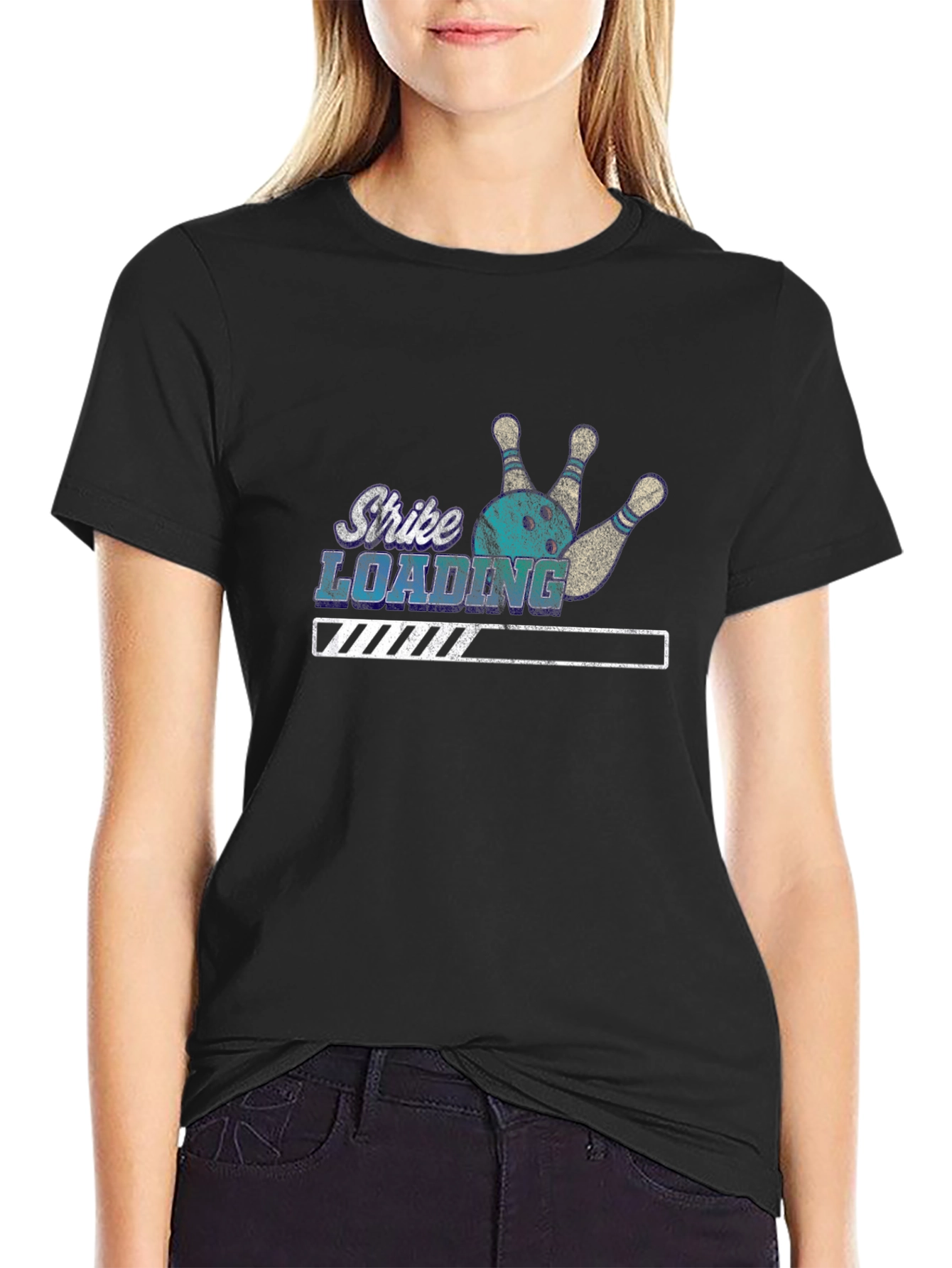 Strike Loading Bowling T-Shirt - Black