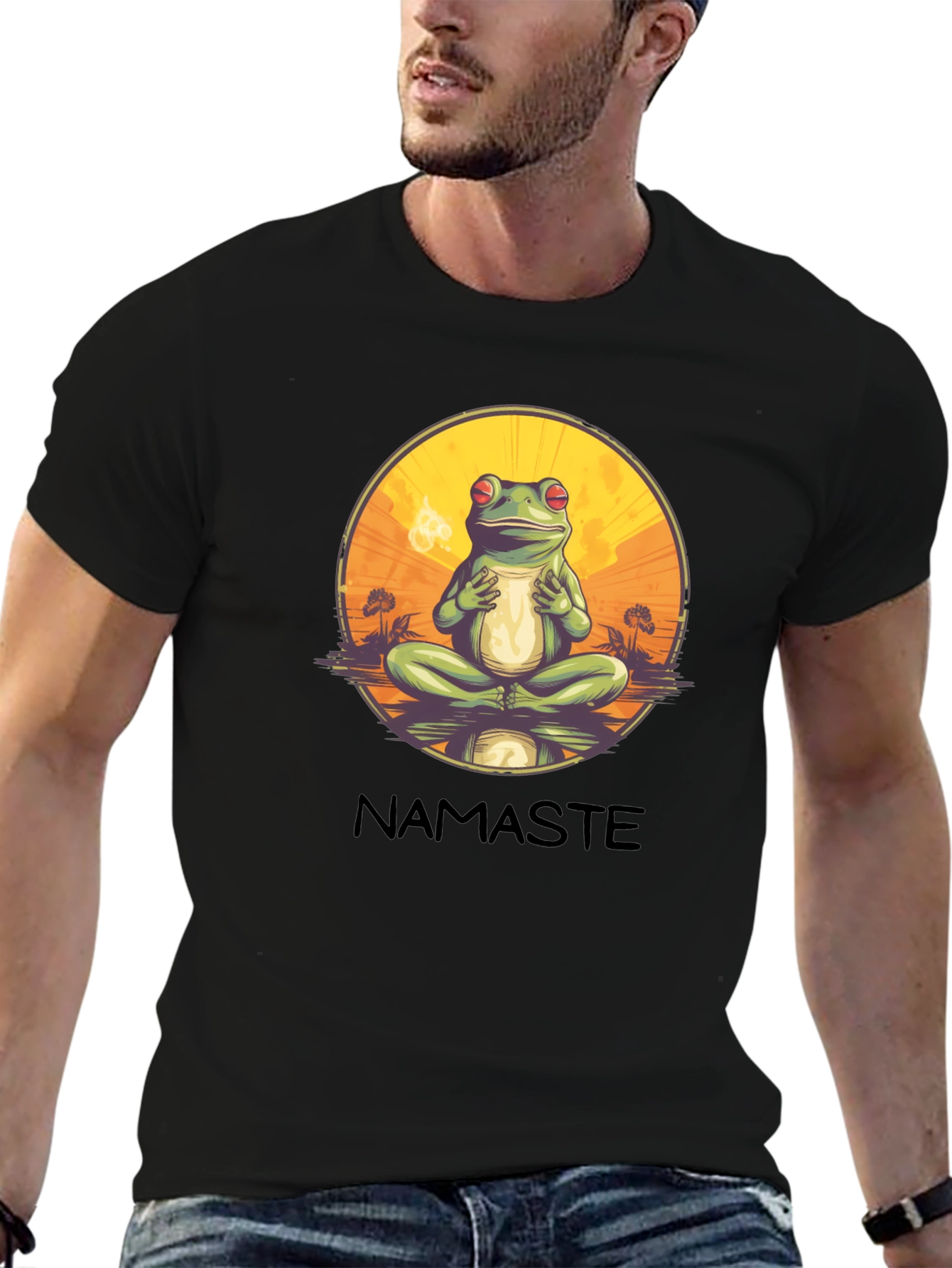 Zen Frog Namaste T-Shirt