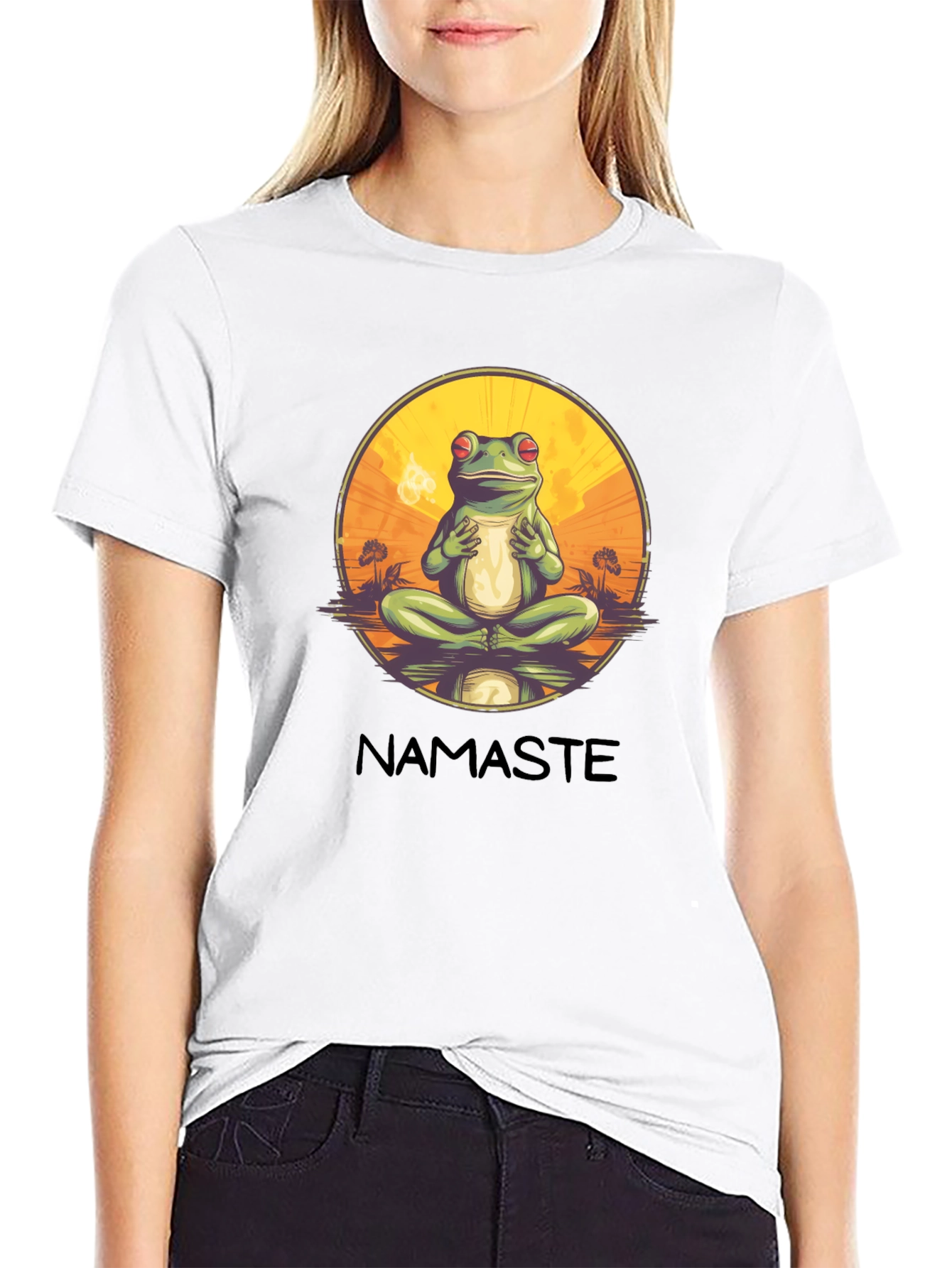 Zen Frog Namaste T-Shirt