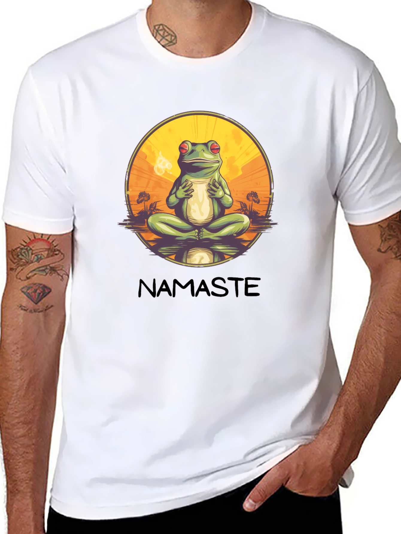 Zen Frog Namaste T-Shirt