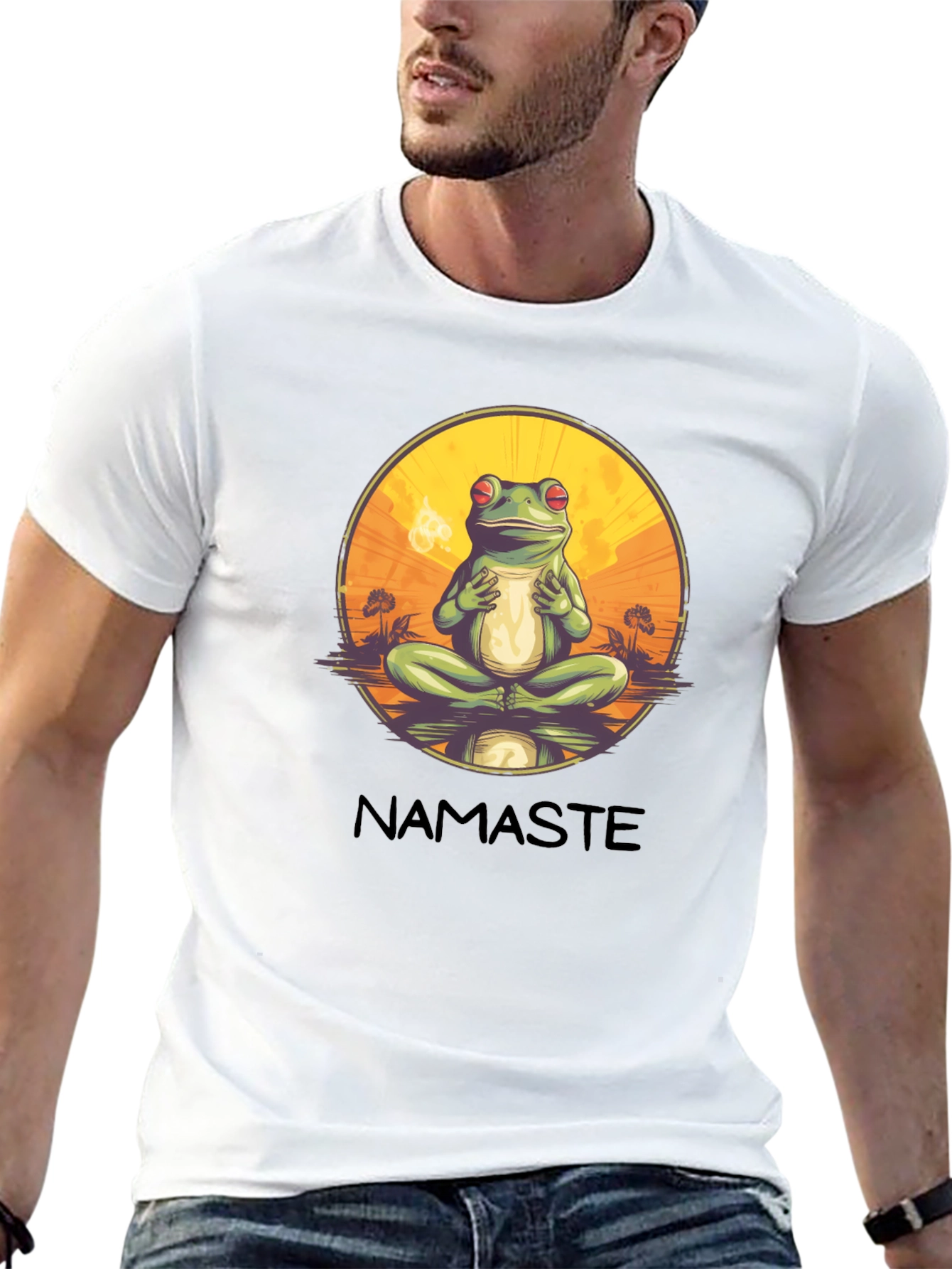 Zen Frog Namaste T-Shirt