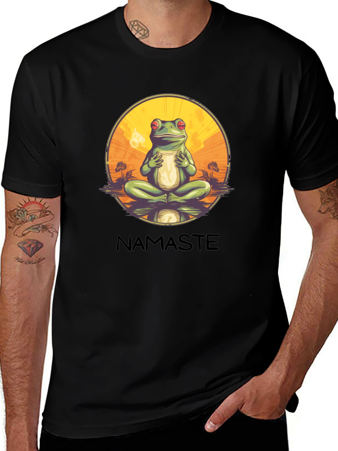 Zen Frog Namaste T-Shirt