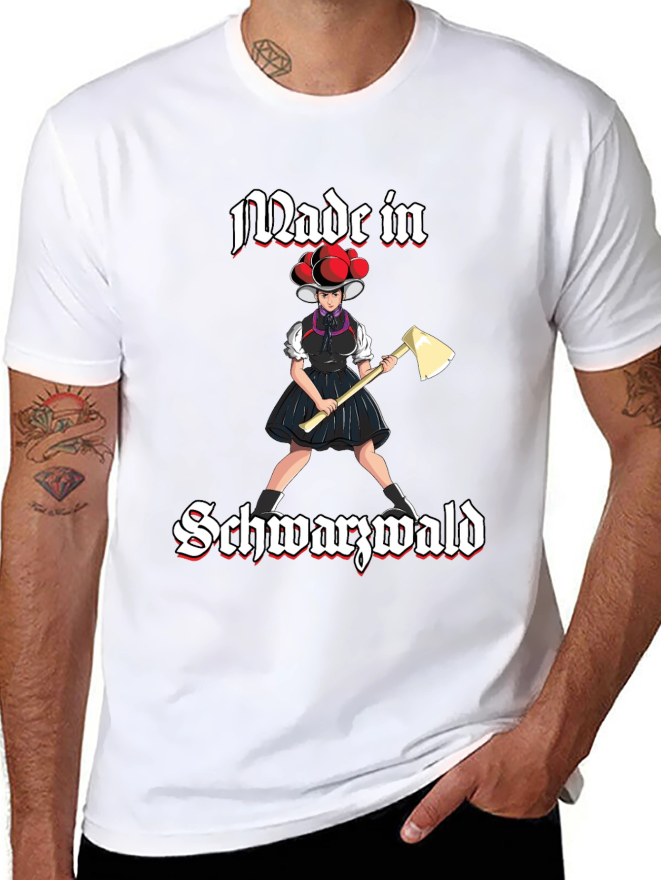 Made in Schwarzwald Black Forest Girl Axe T-Shirt